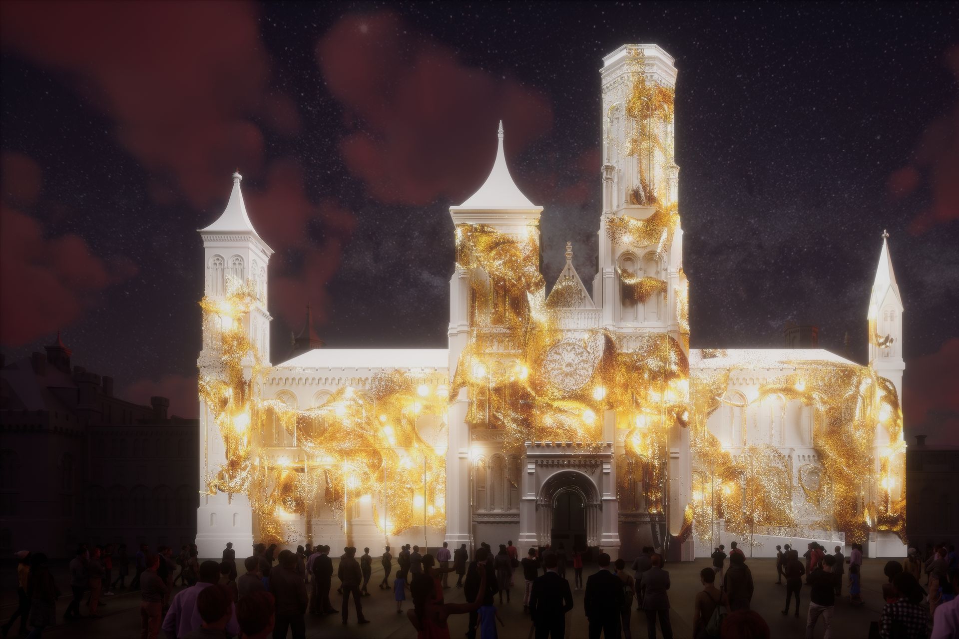 Refik Anadol transforms Smithsonian Castle into immersive art