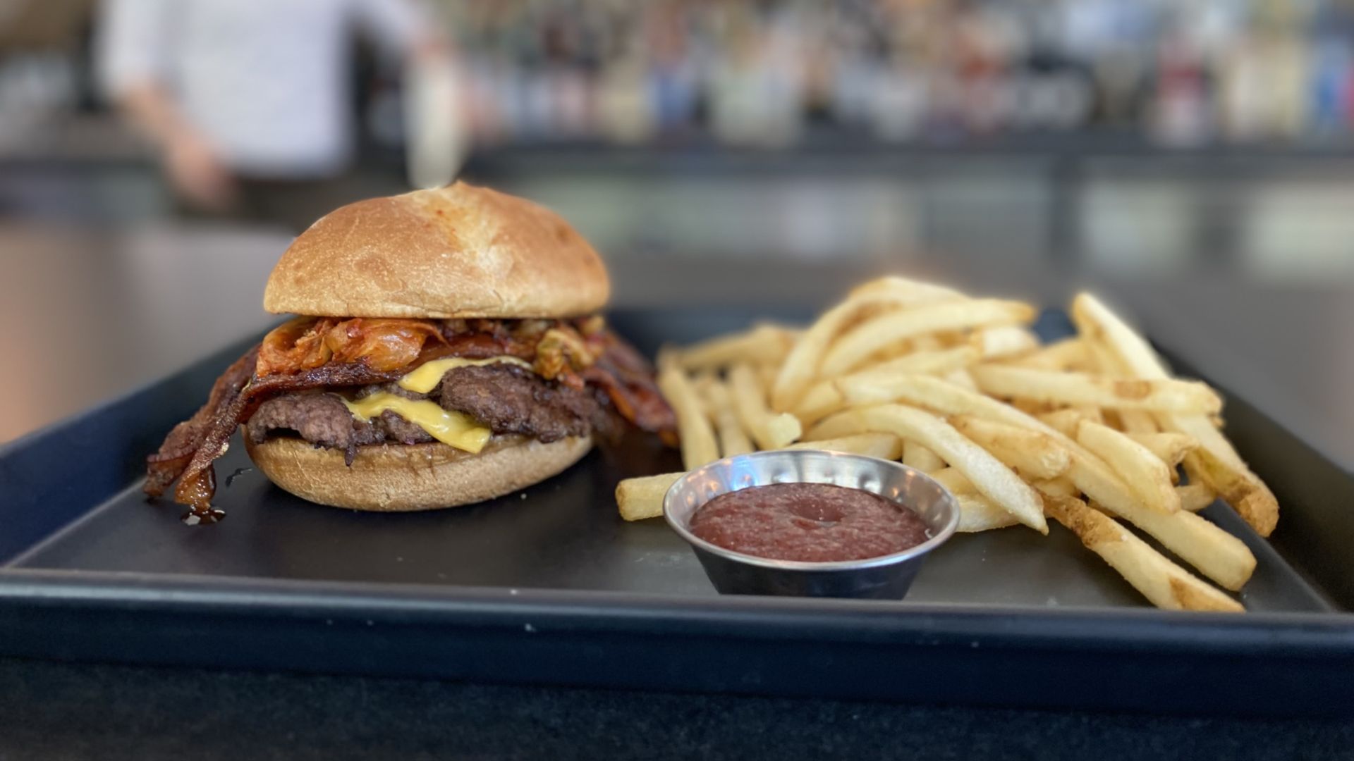 A kimchi burger from small giant.