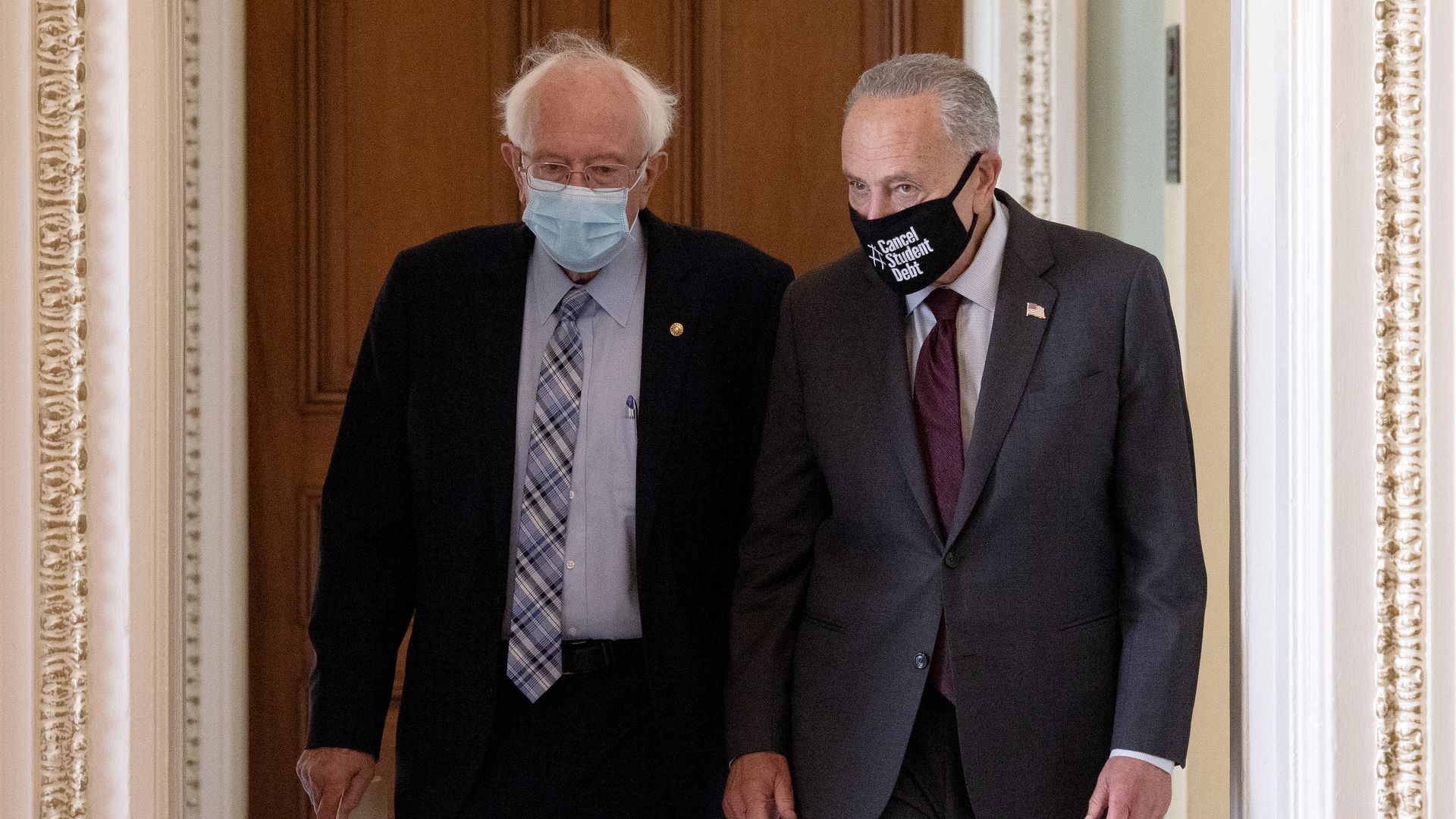 Chuck Schumer and Bernie Sanders