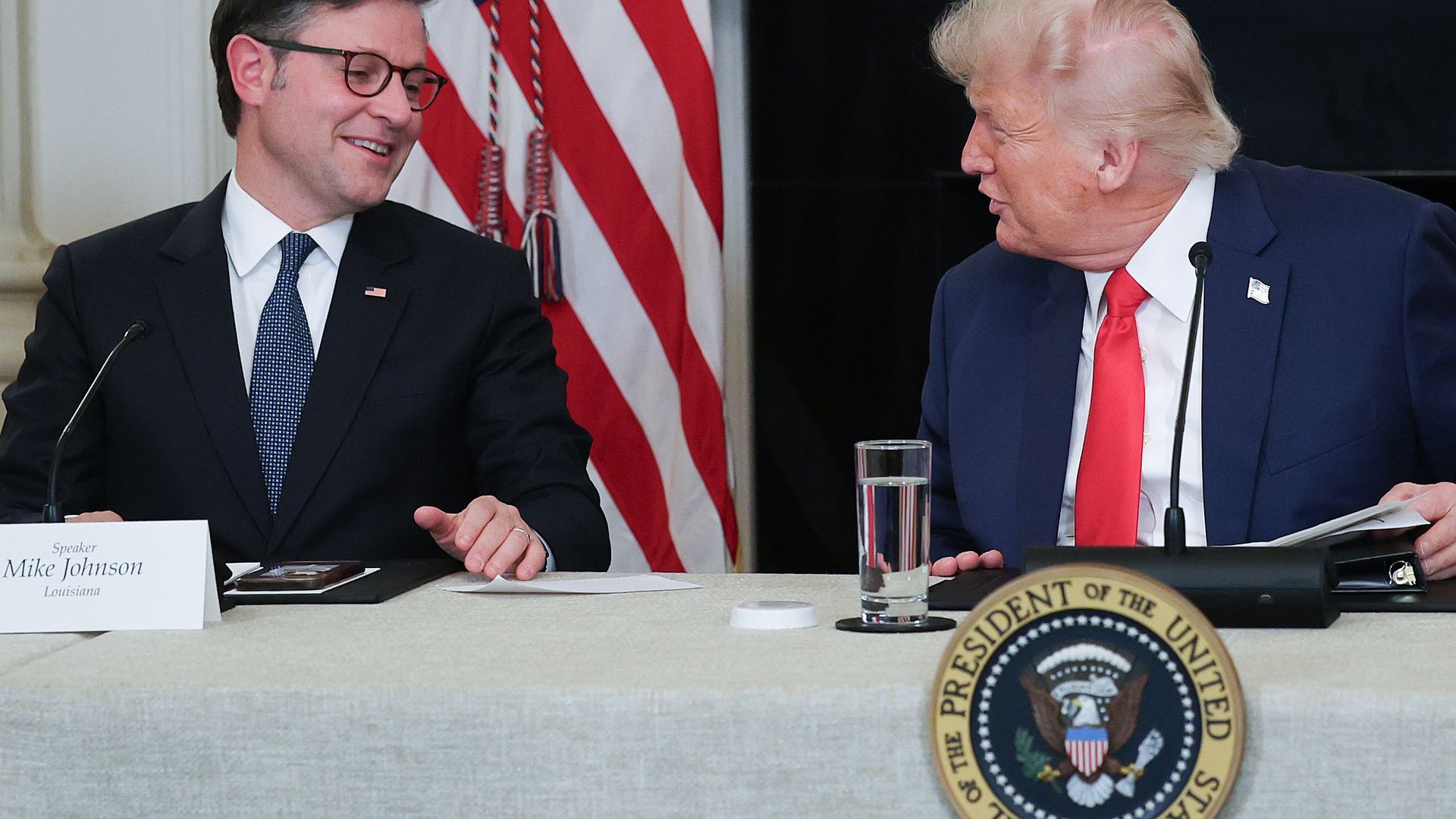 This is Mike Johnson and Donald Trump