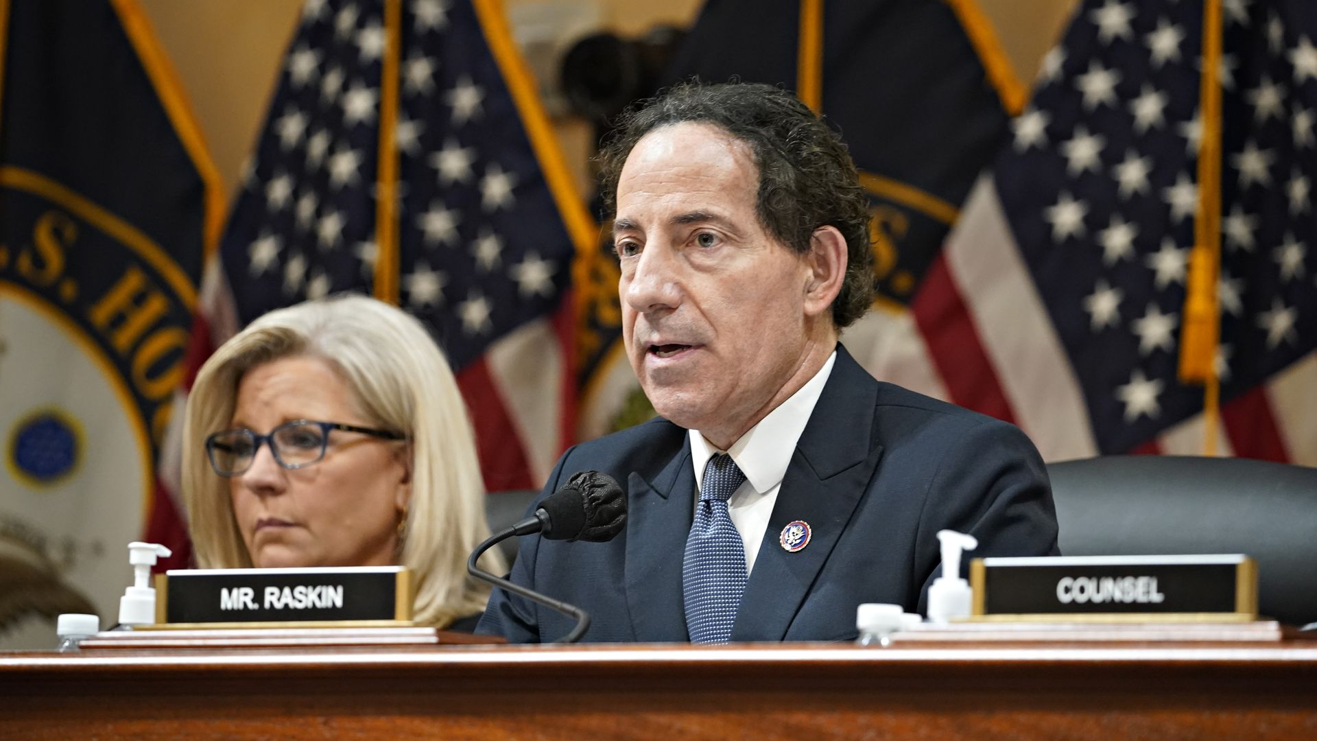 Rep. Jamie Raskin speaks during a hearing of the Select Committee to Investigate the January 6th Attack on the US Capitol in Washington, D.C., US, on Tuesday, July 12.