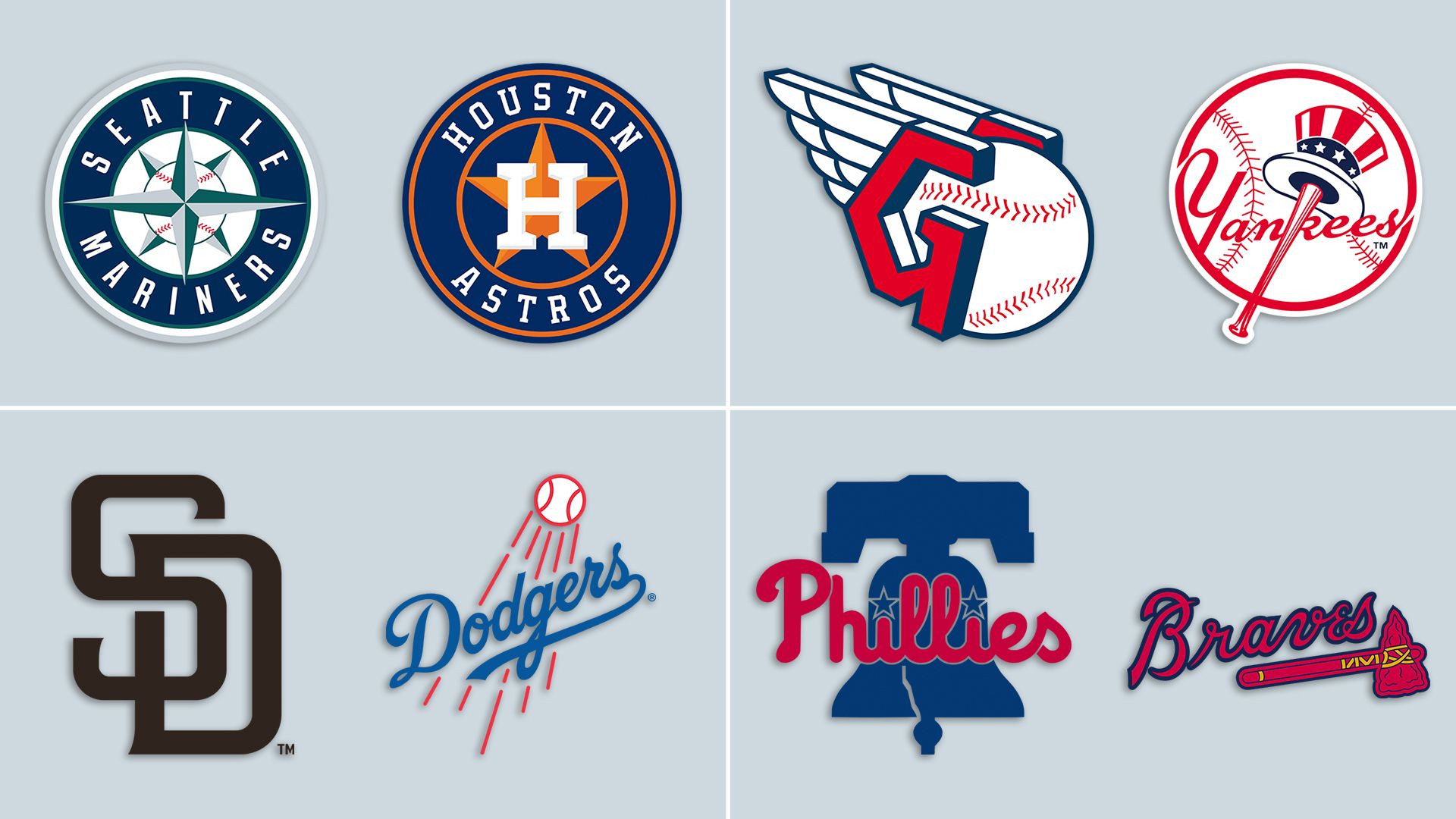 mlb logos of division series matchups