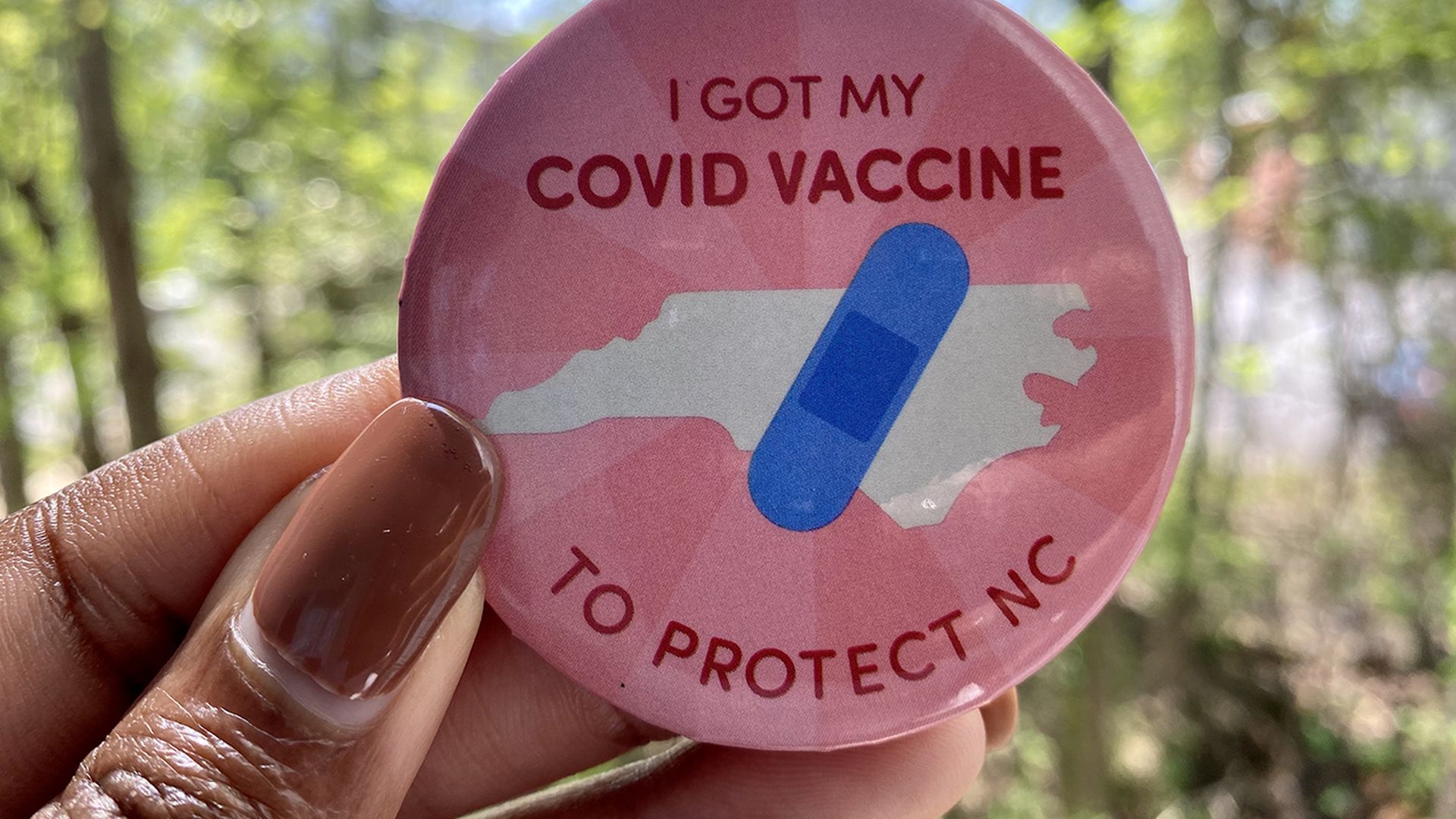 Vaccine button, Johnson & Johnson vaccine, Charlotte vaccine, coronavirus, COVID-19