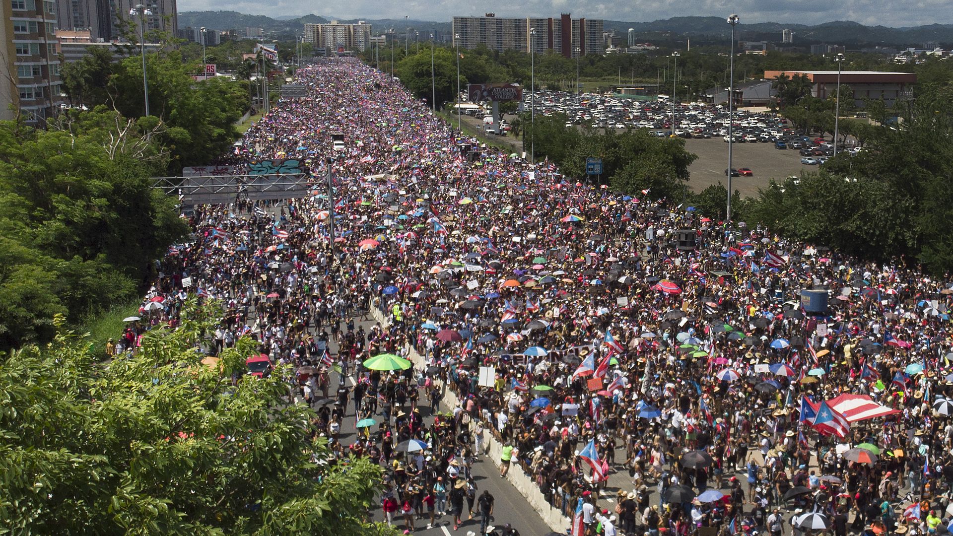 Protestors in Puerot Rico