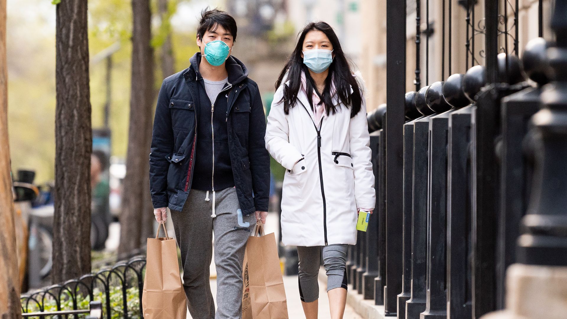 People wearing face masks.