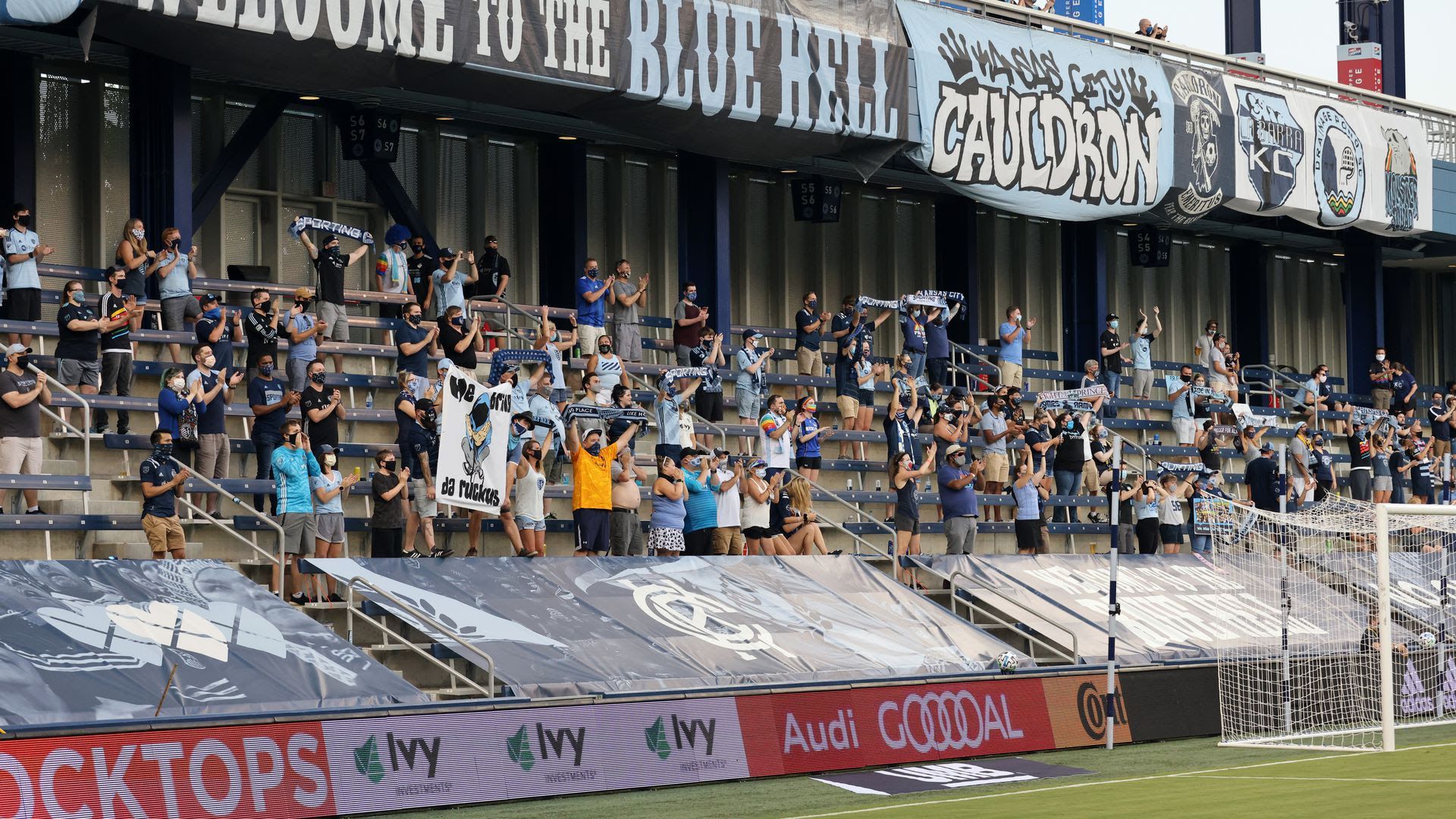 Fans in stands. Photo: Jamie Squire/Getty Images