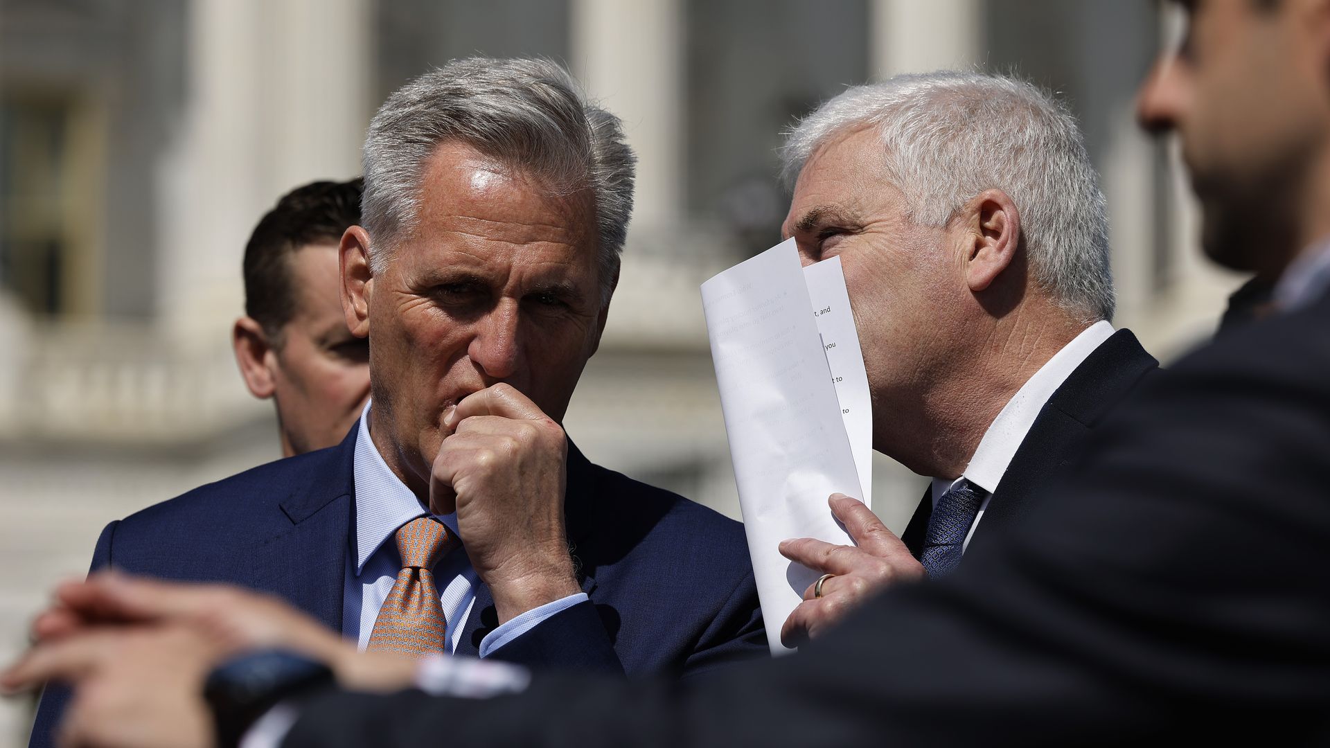 Kevin McCarthy listens
