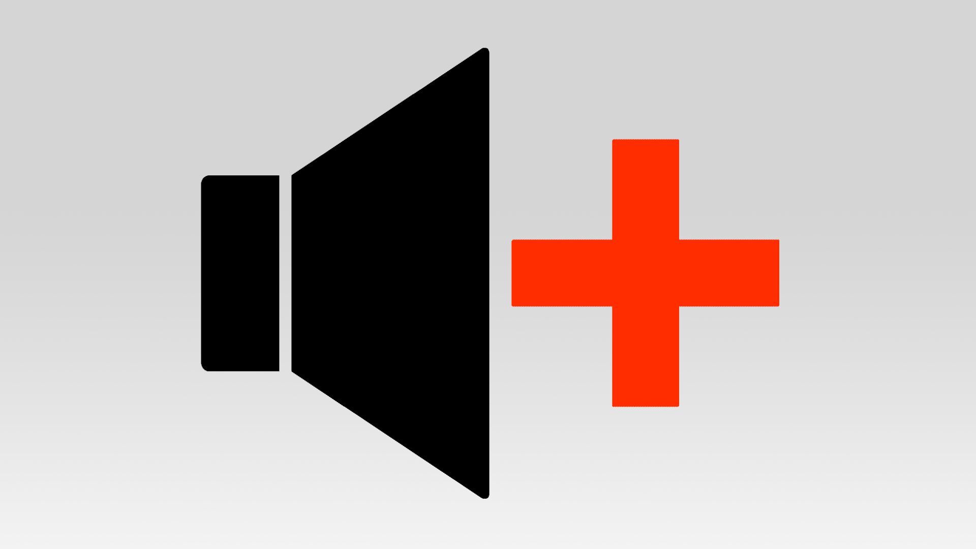 Illustration of a mute icon with the "X" rotated and turned into a red medical cross
