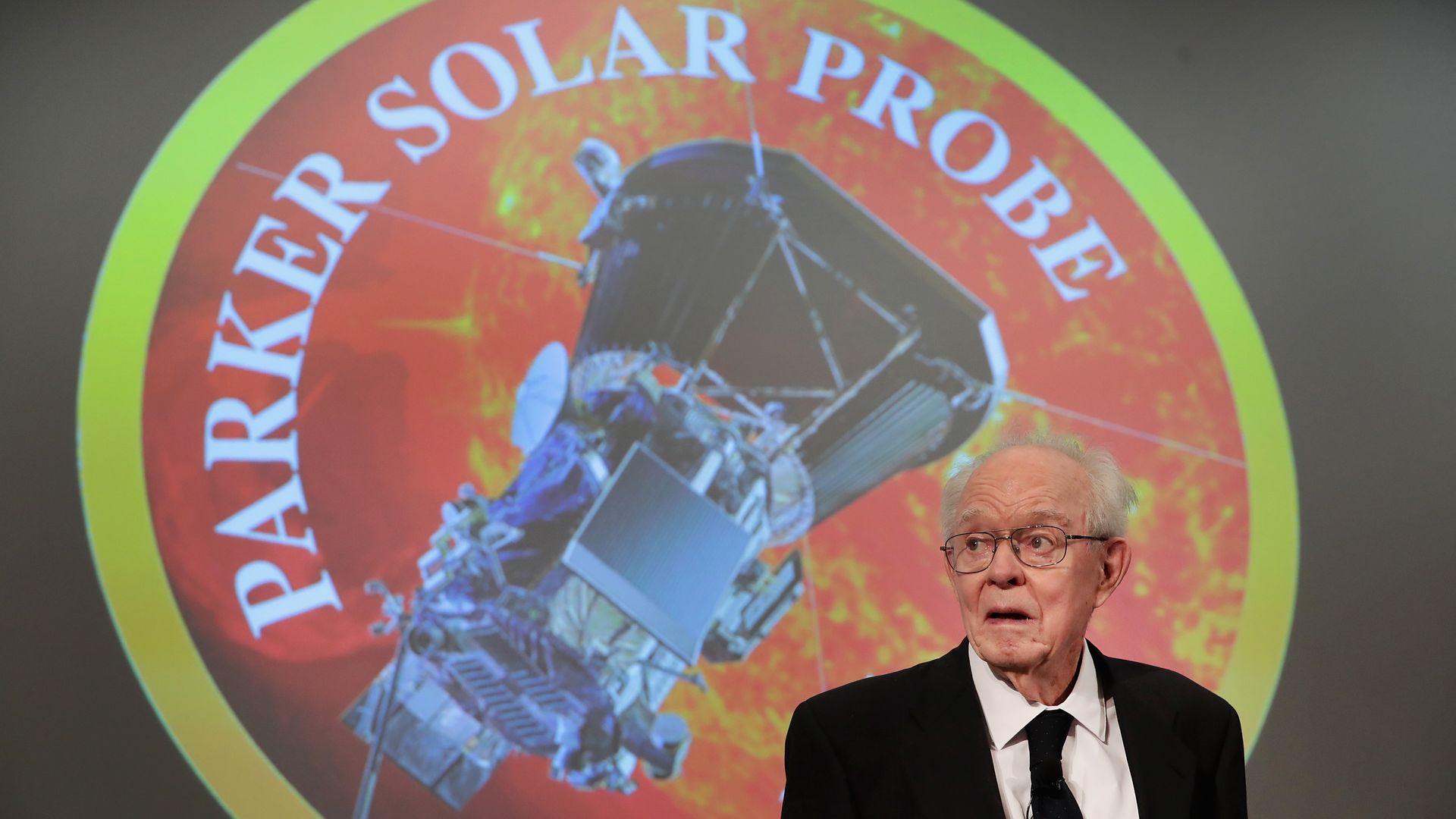 Dr. Eugene Parker announcing the solar probe