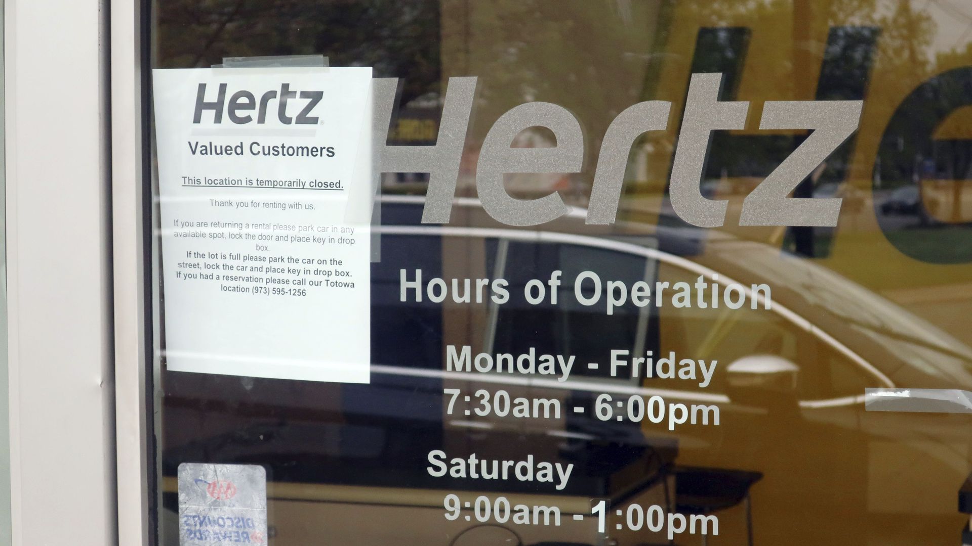This Hertz  in Paramus, N.J., closed for the pandemic.