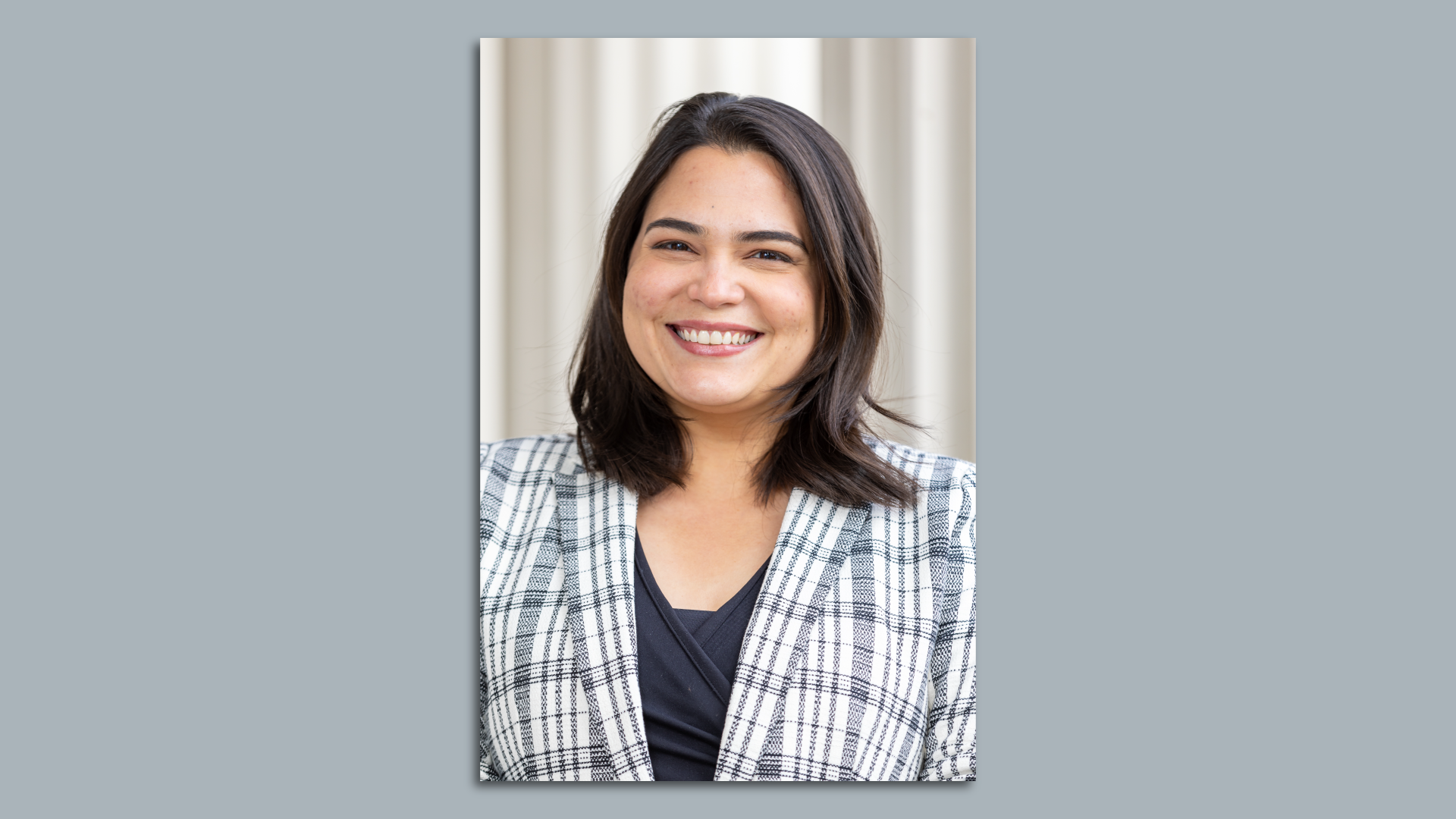 A headshot of Valentina Amaro, Gov. Healey's director of multicultural media