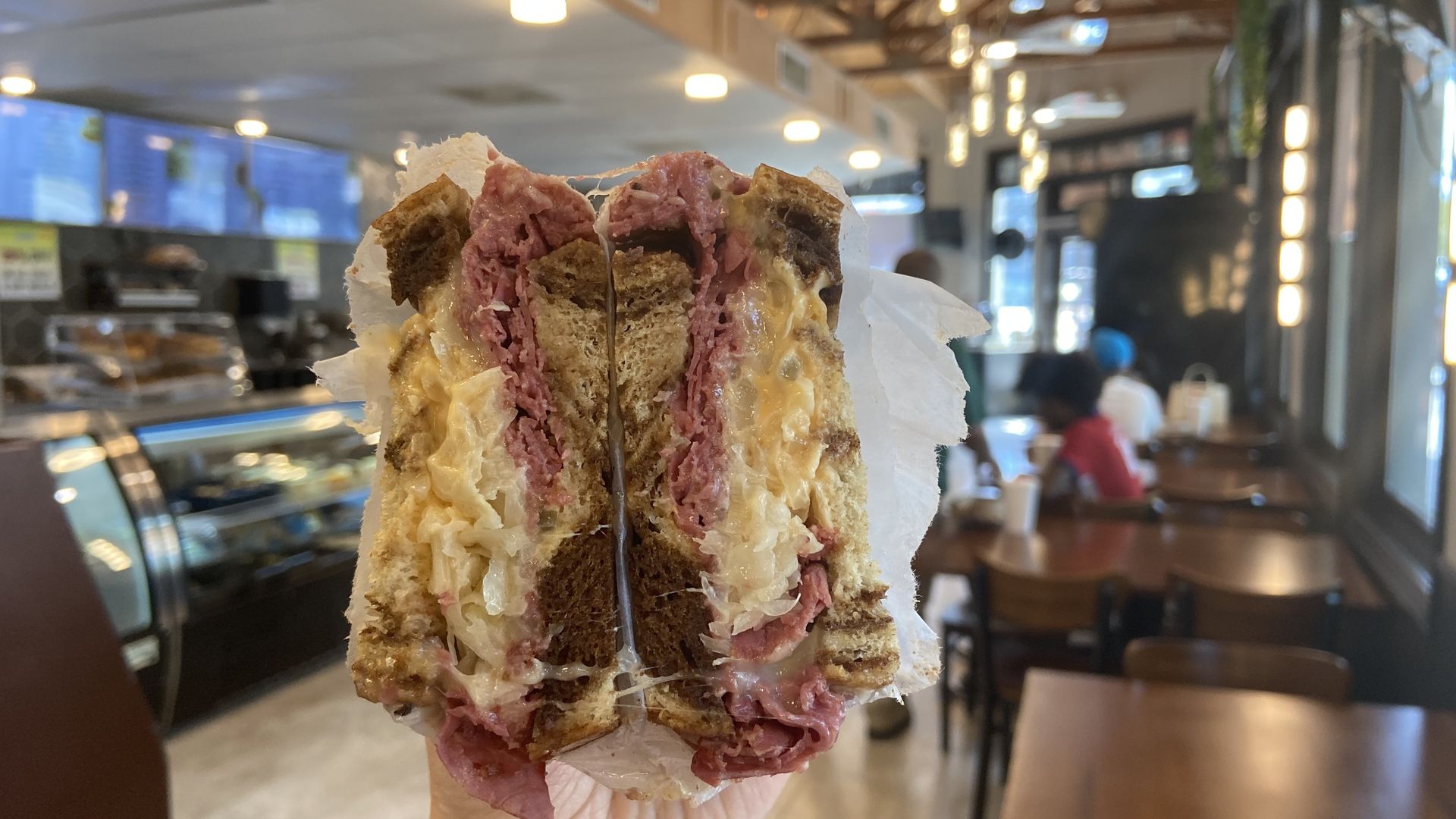 Reuben sandwich. 