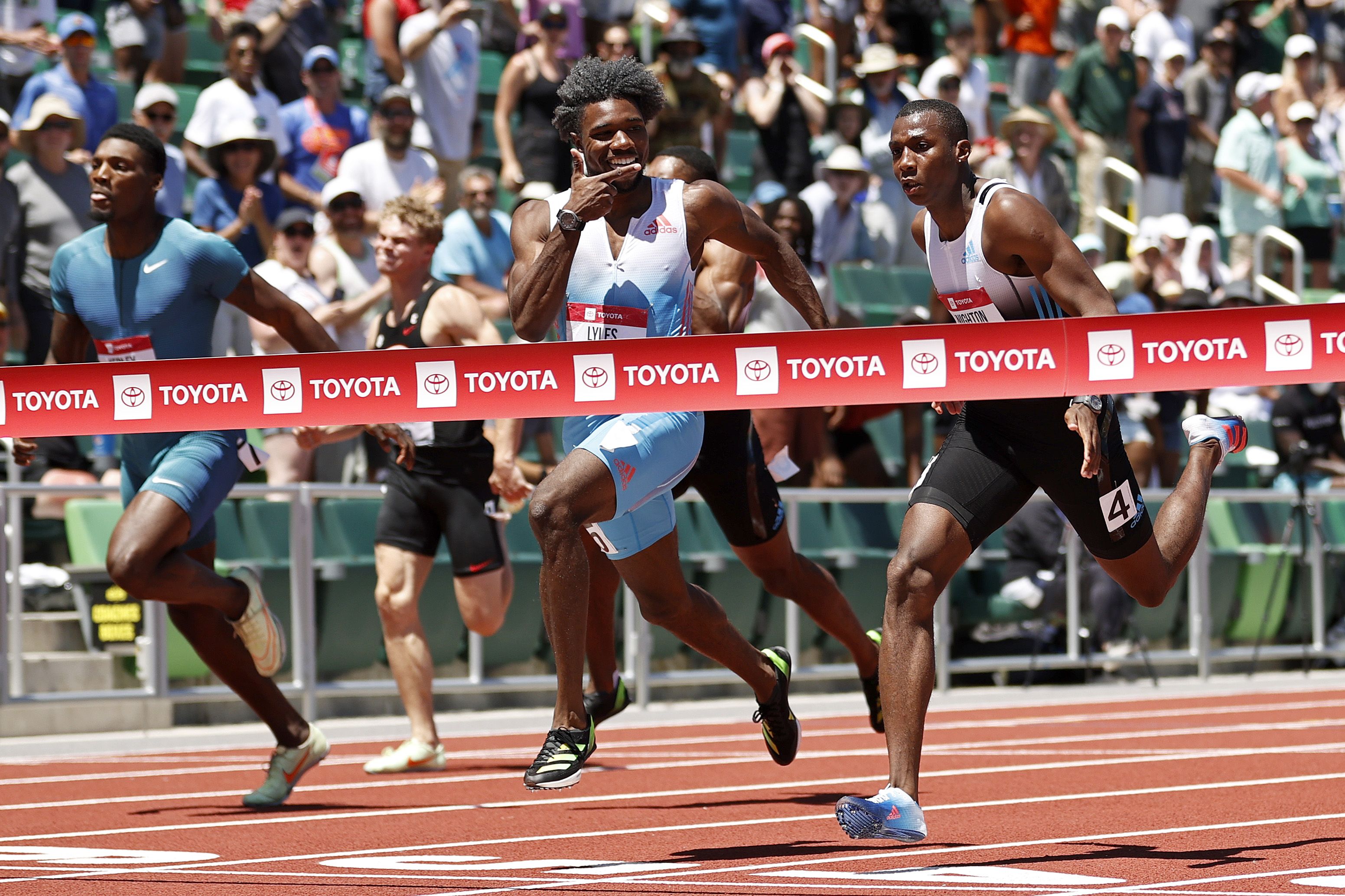 Noah Lyles smiling