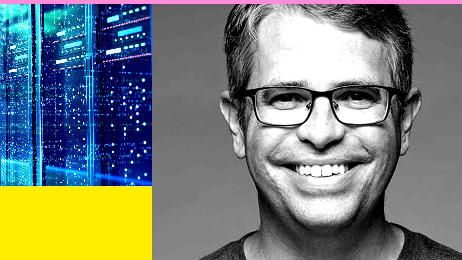 A photo illustration of US Digital Service head Matt Cutts and an image of a mainframe