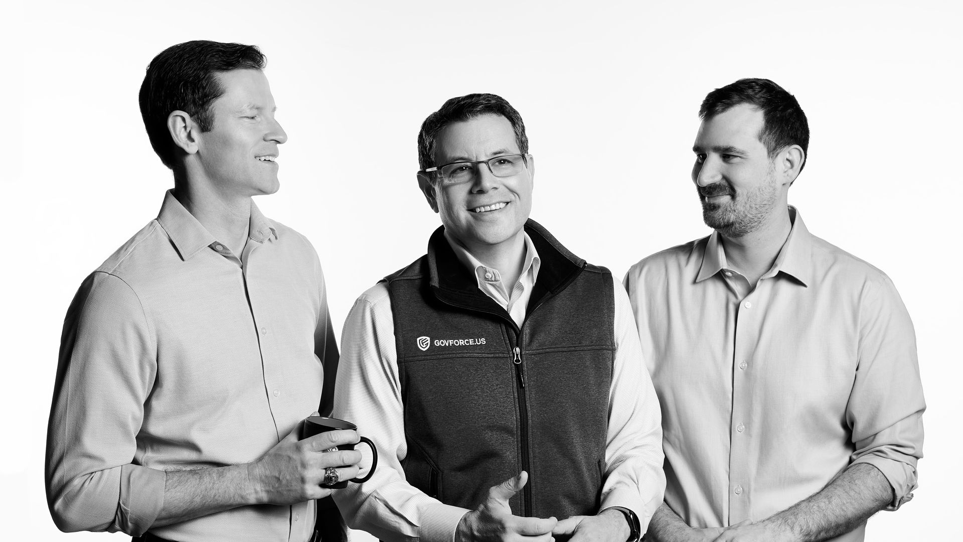 Govforce's founders, Tonio DeSorrento, Brendon DiBella and Jason Mitchell. The tech startup raised $2.5 million.