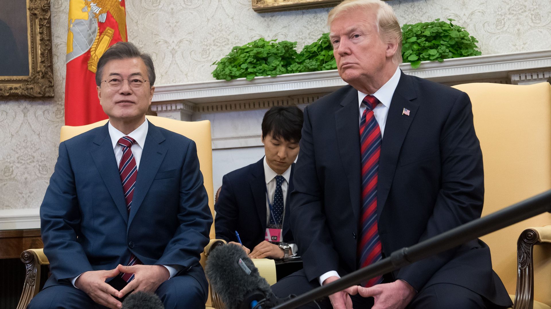 Donald Trump and Moon Jae-in