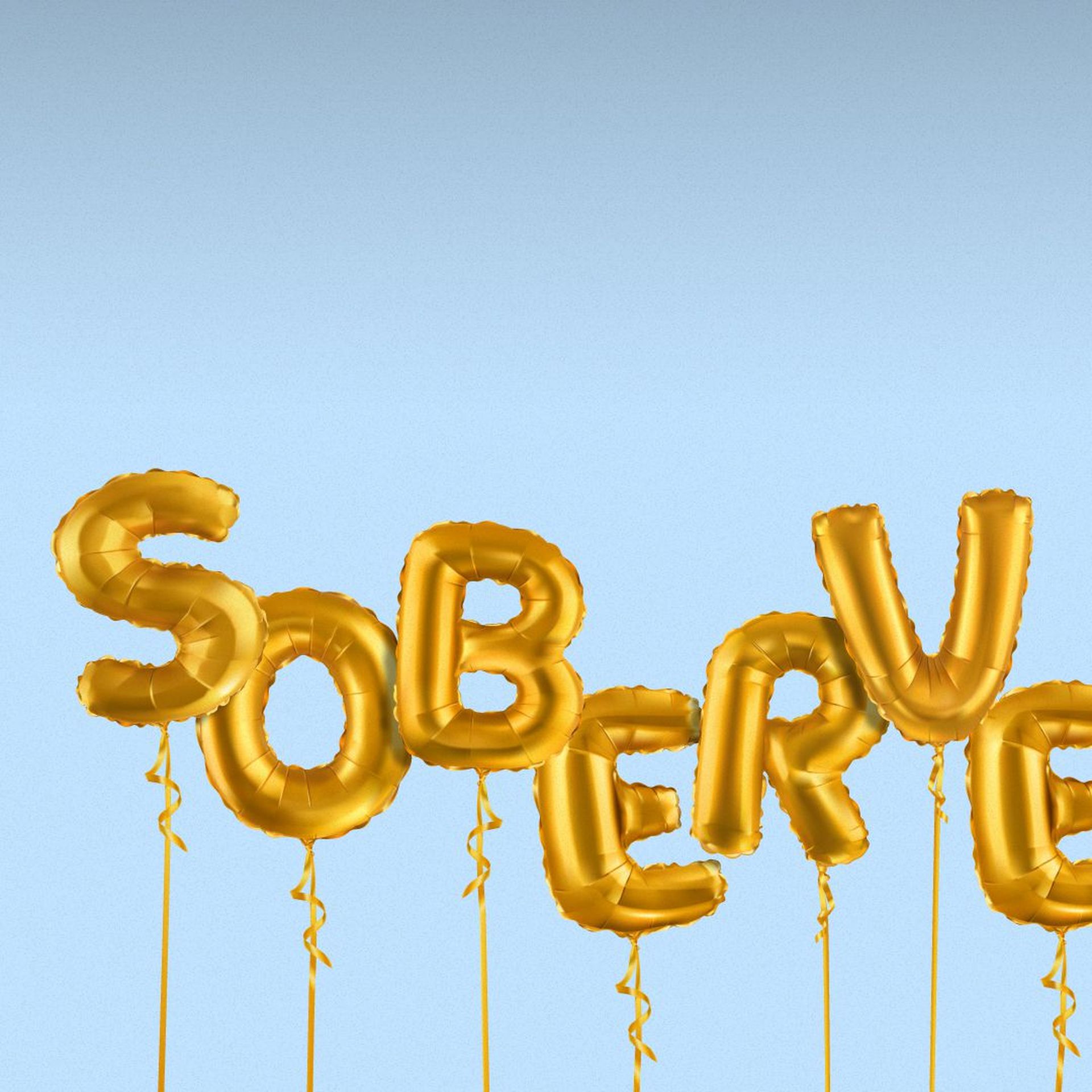 Illustration of letter balloons spelling out "SOBERVERSARY."