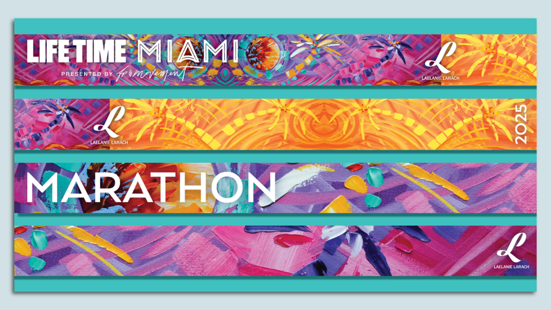 Miami Marathon medal designed by local artist Axios Miami