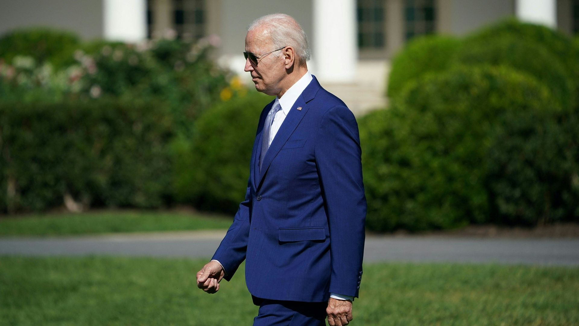President Biden on the South Lawn of the White House on Aug. 9.