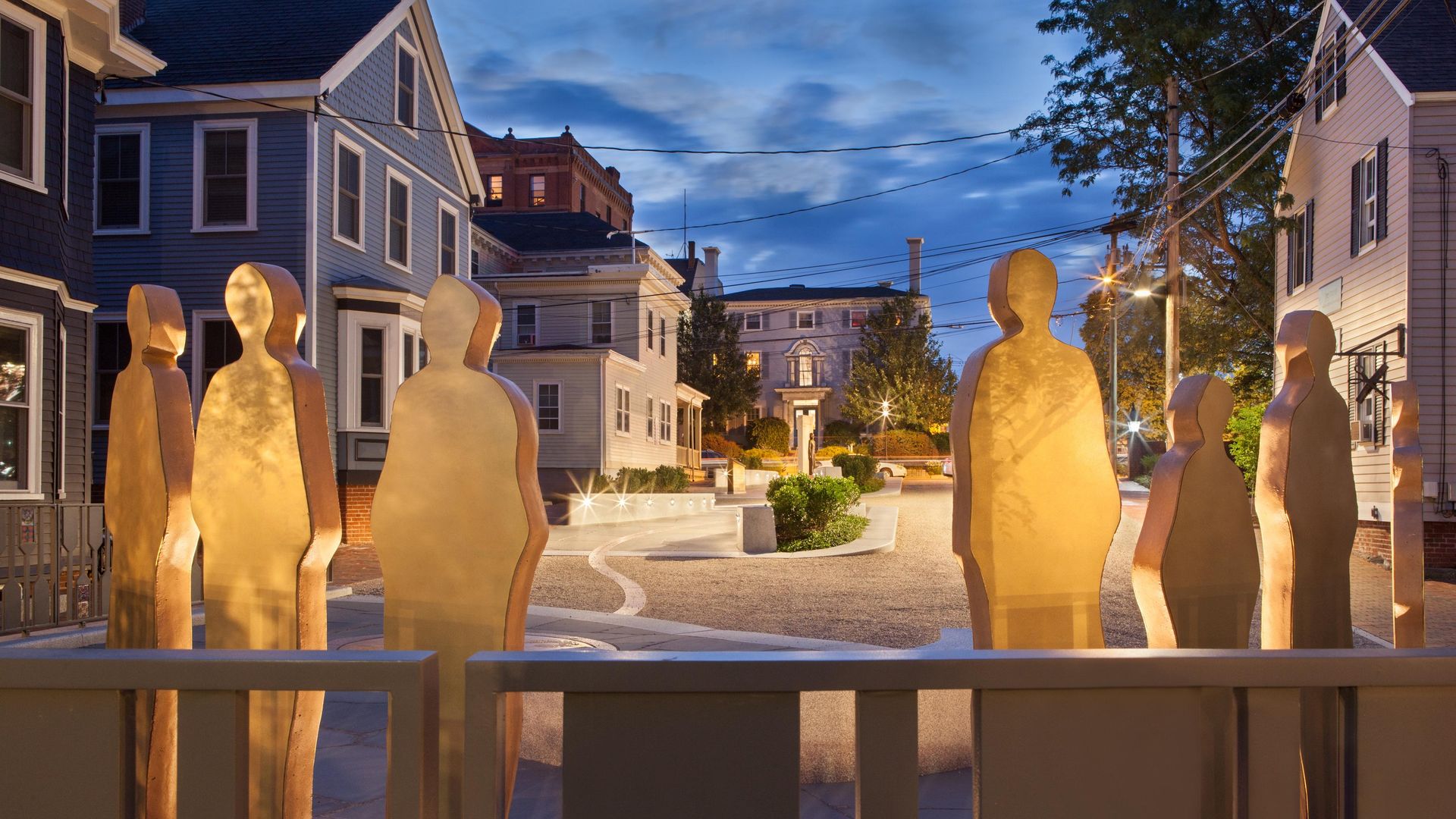 Portsmouth African Burying Ground Memorial, which honors more than 200 enslaved people whose graves were paved over and forgotten until their accidental rediscovery during road construction in 2003, in Portsmouth. N.H.