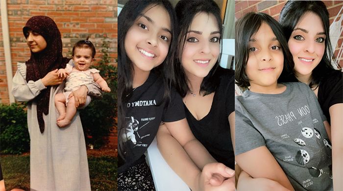  Isra Naushad and her mom and kids