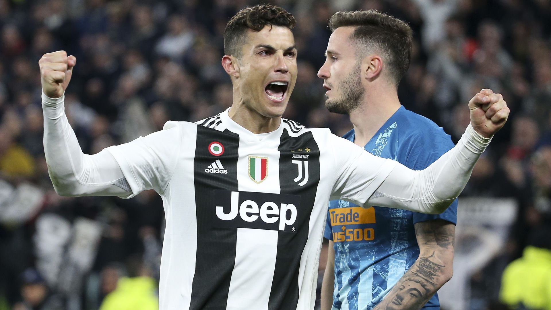 Cristiano Ronaldo celebrates victory