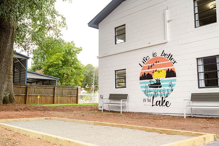 Bocce ball court. Photo: Rico Marcelo/courtesy of Brandt and Rebecca Bronico