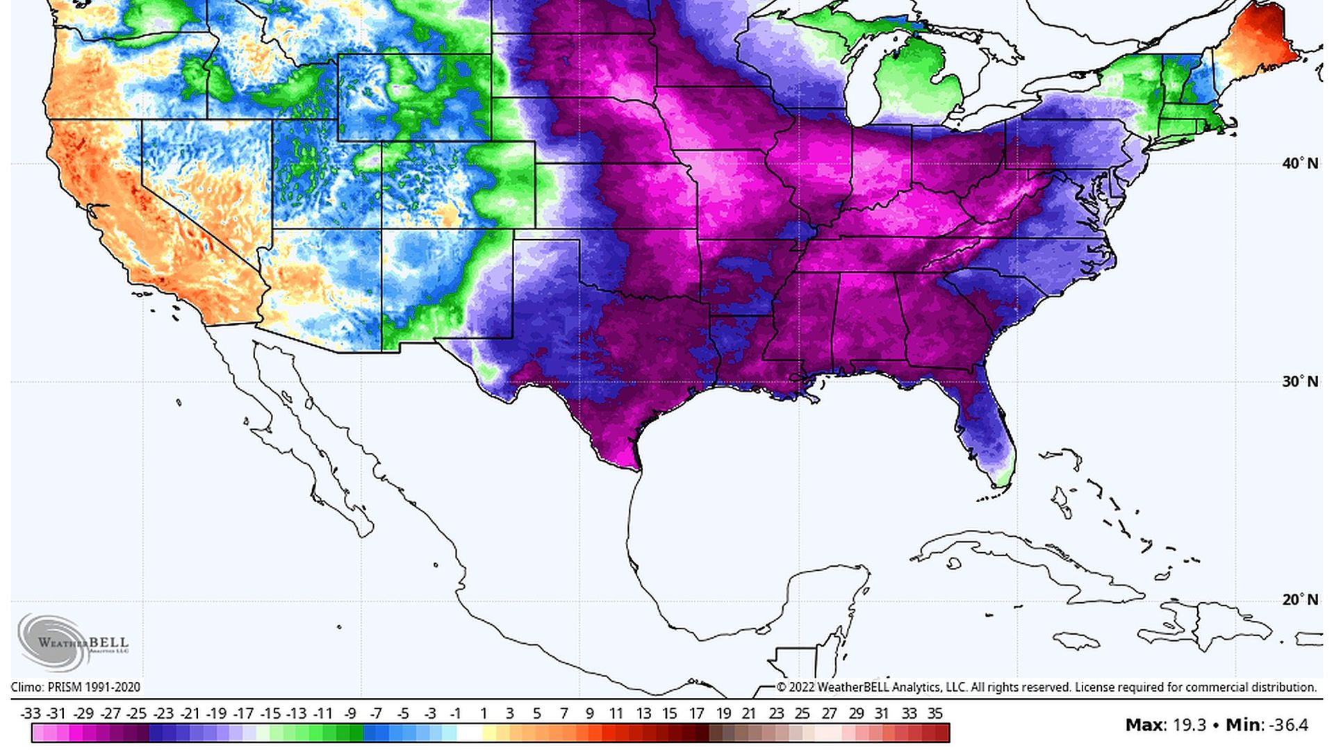  Forecast somesthesia  departures from mean  connected  Dec. 24.