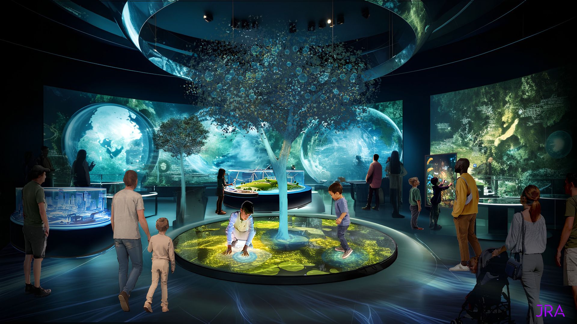 Rendering of a FutureVerse exhibit