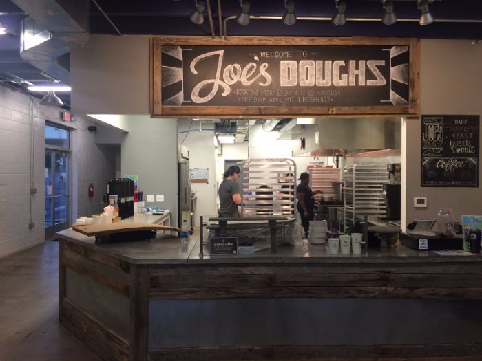 Early-morning doughnut prep at Joe's Doughs
