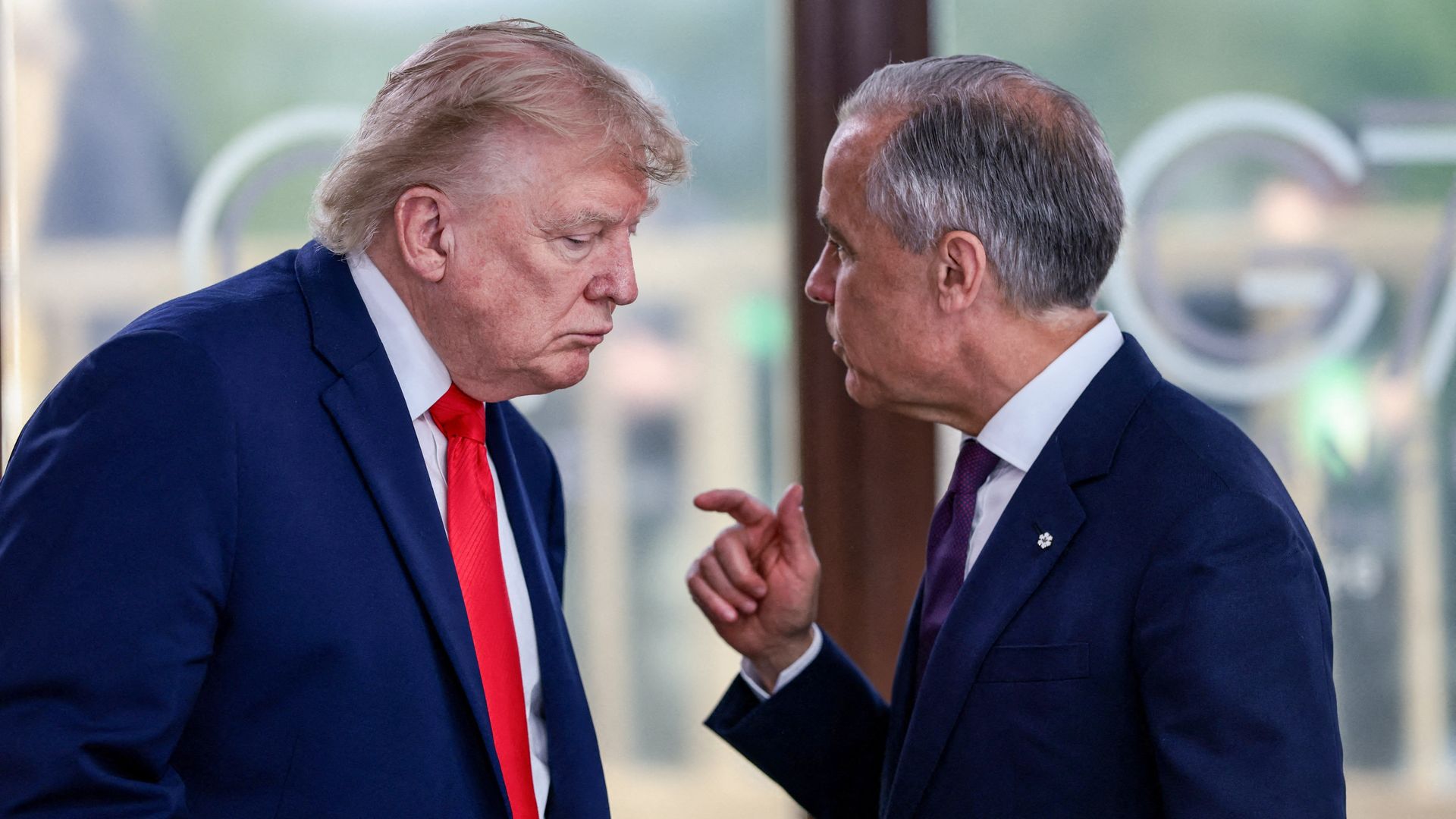 Trump and Carney speak on the sidelines of the G7 summit