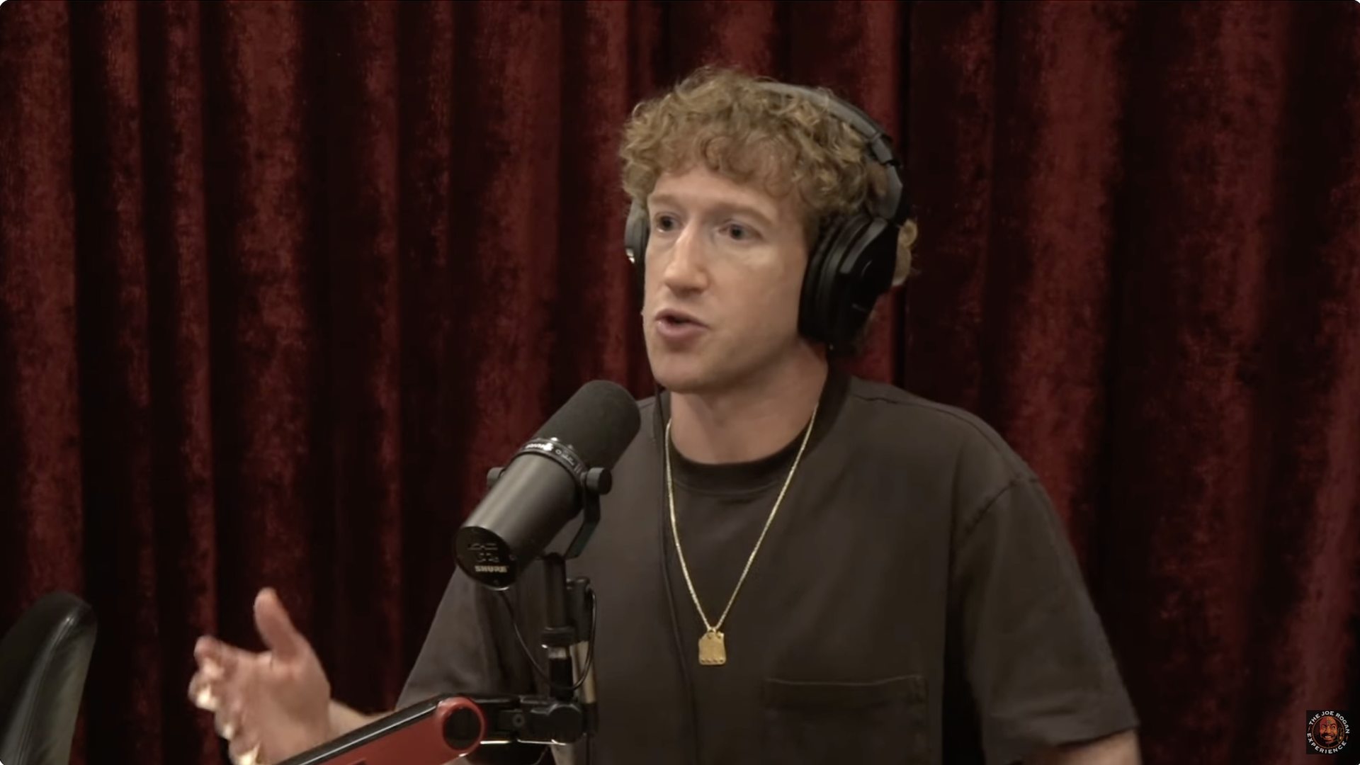 Mark Zuckerberg talks to Joe Rogan in Austin on Thursday. Screenshot via YouTube