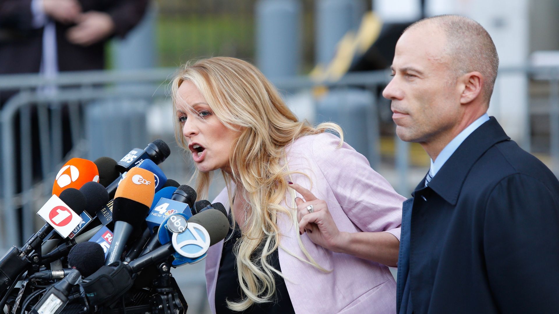 Adult-film actress Stephanie Clifford, also known as Stormy Daniels with her lawyer Michael Avenatti. 