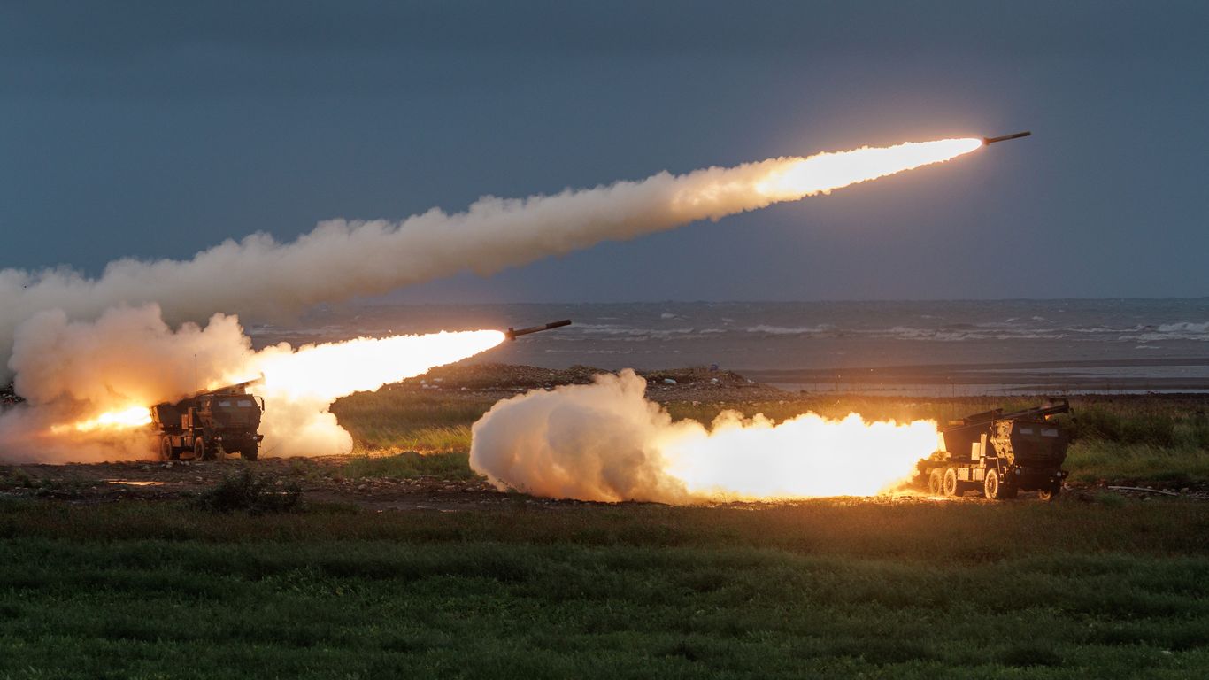 Taiwan tests Lockheed launchers in China's direction