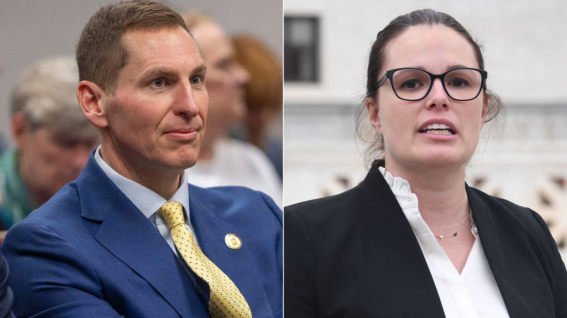 Jefferson Griffin, left, and Allison Riggs, right. 