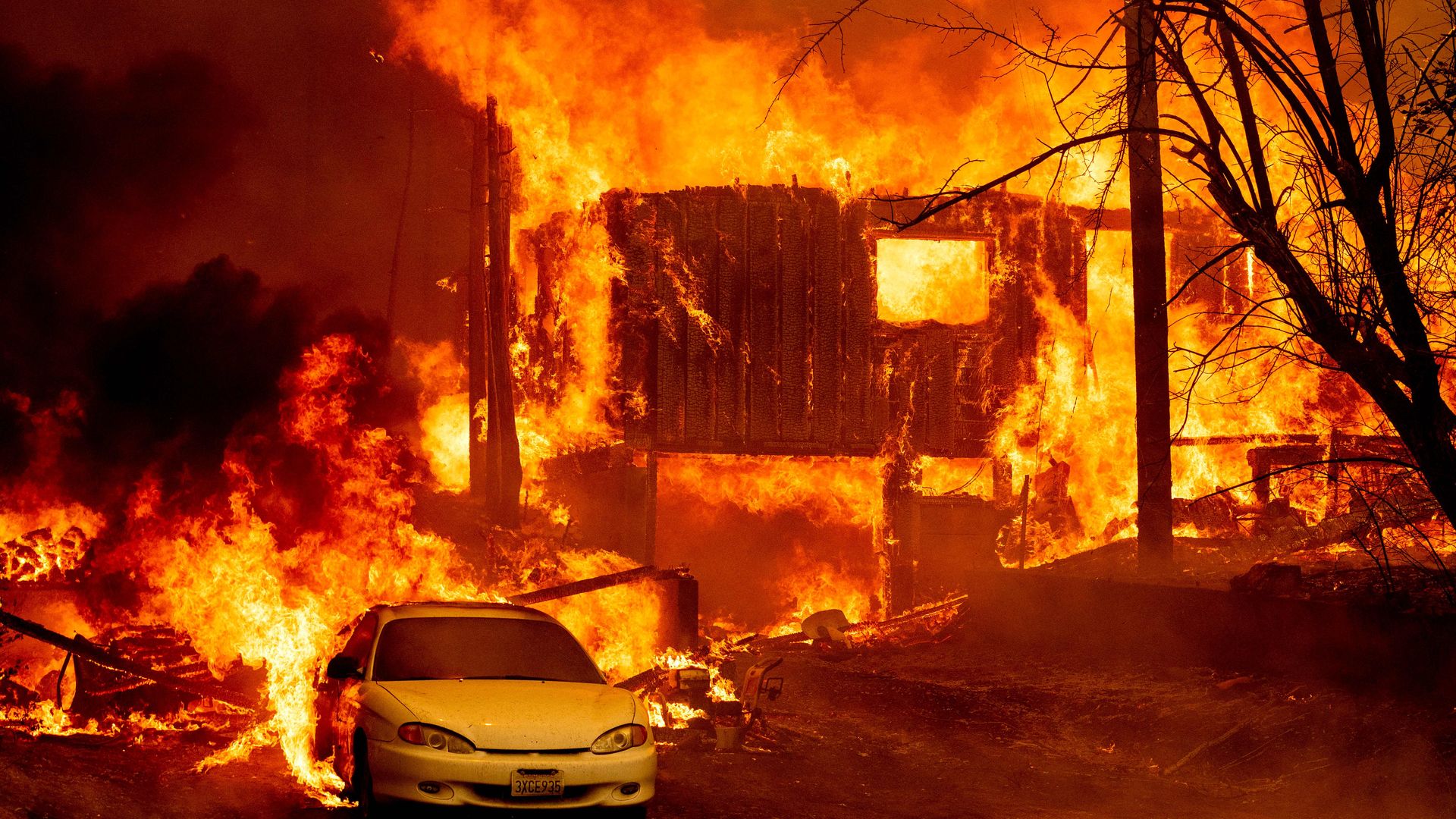 The Dixie Fire swallows a home and car
