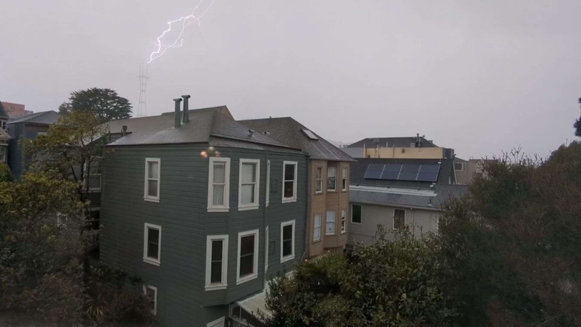 Lightning over sutro tower