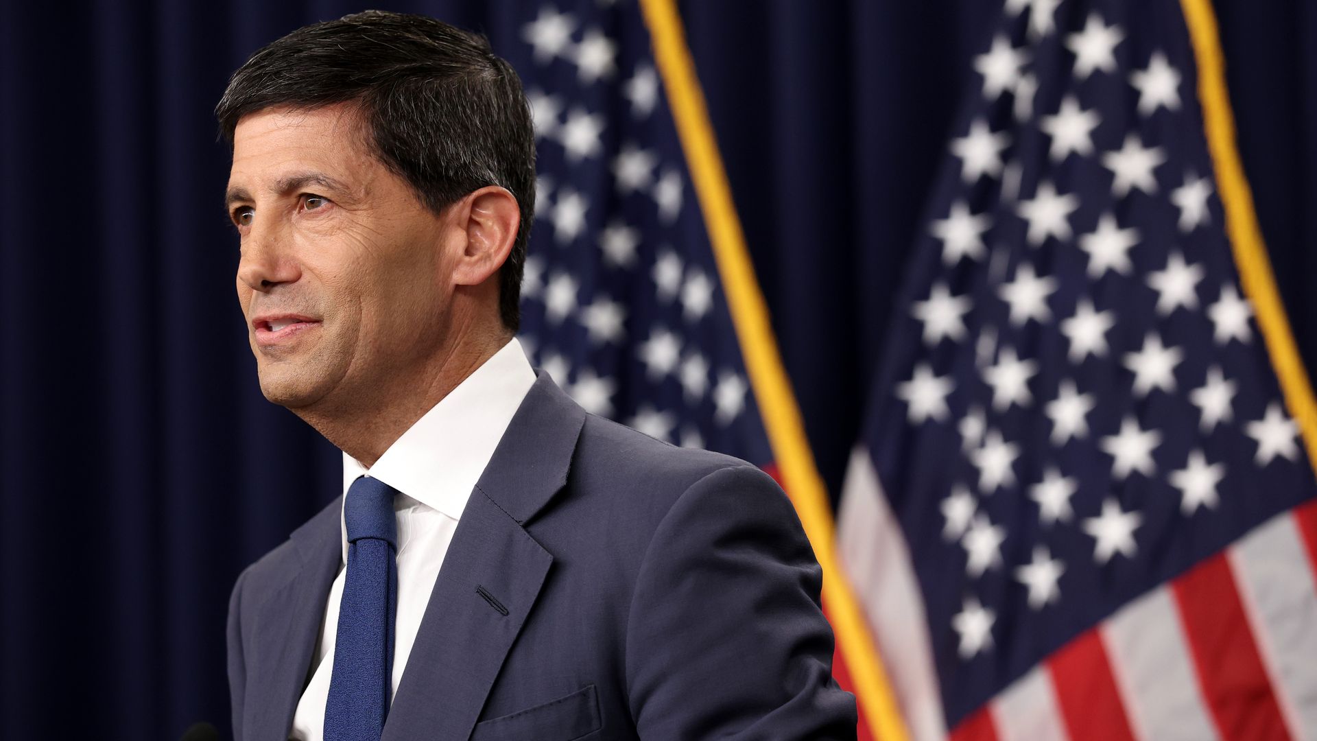 Federal Reserve Chair Kevin Warsh speaks during a news conference at Federal Reserve Headquarters on July 29, 2026 in Washington, DC. 