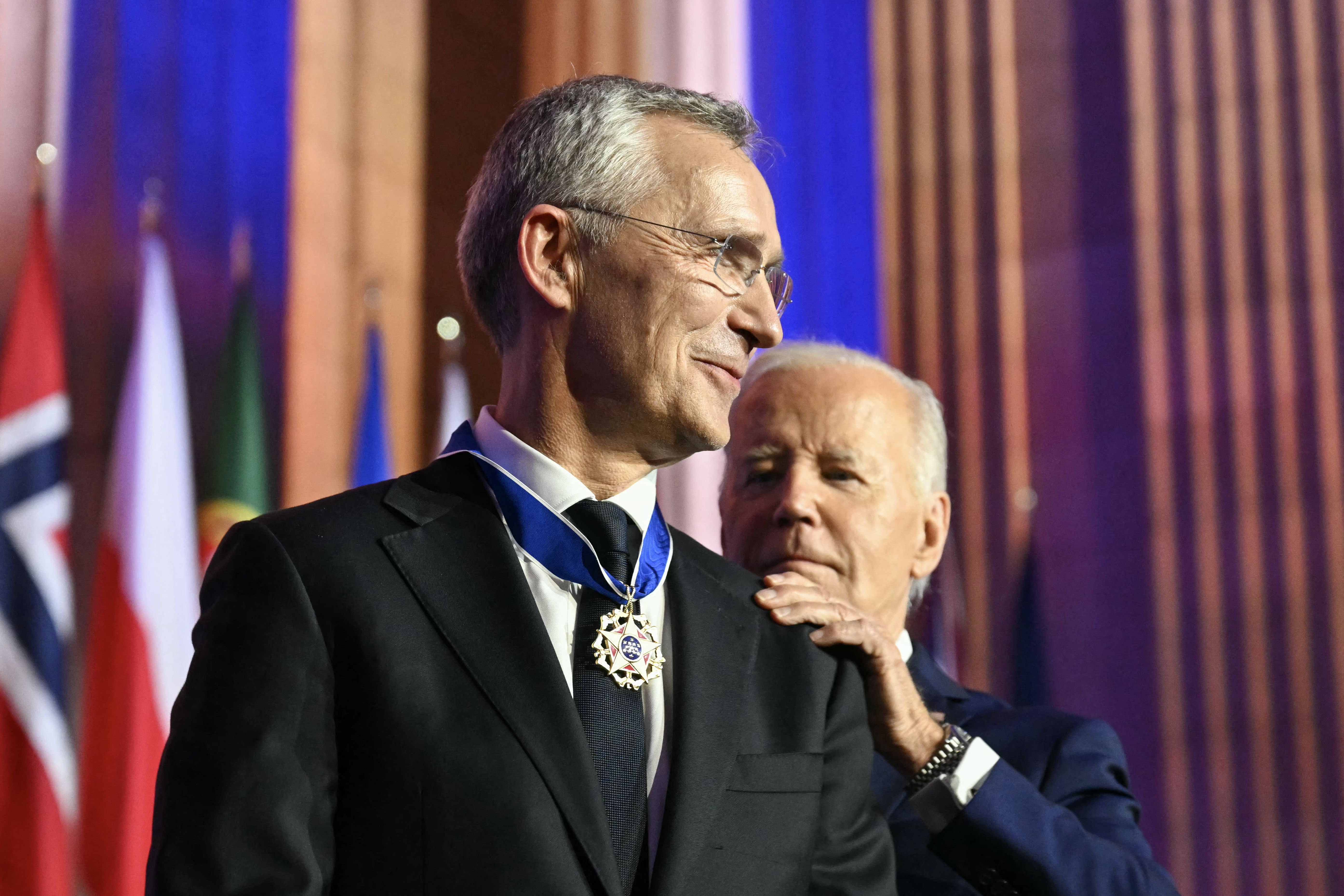 President Biden surprised NATO Secretary General Jens Stoltenberg with the Presidential Medal of Freedom yesterday.