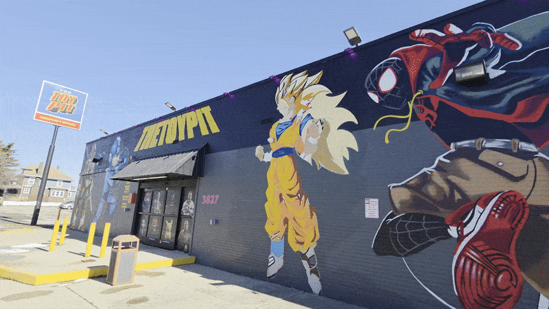 The Toy Pit mural in Indianapolis.