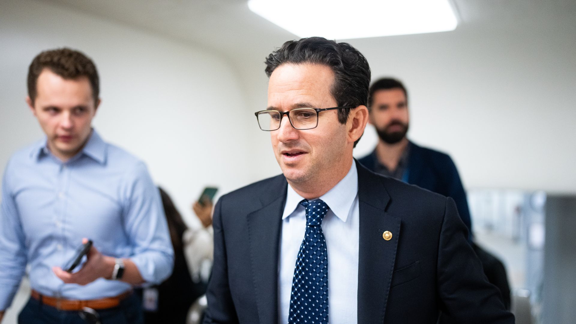 Senator Brian Schatz is seen walking in the Senate