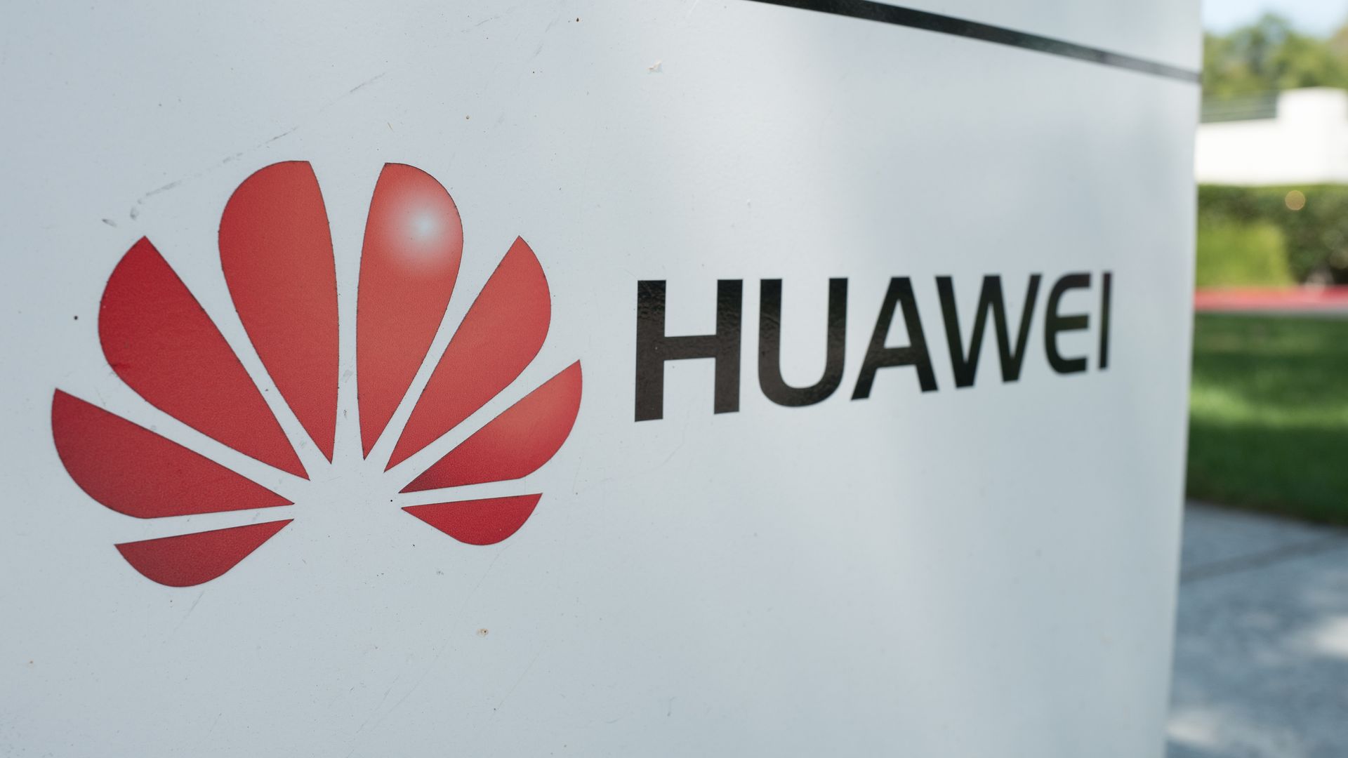 Huawei logo in Silicon Valley 