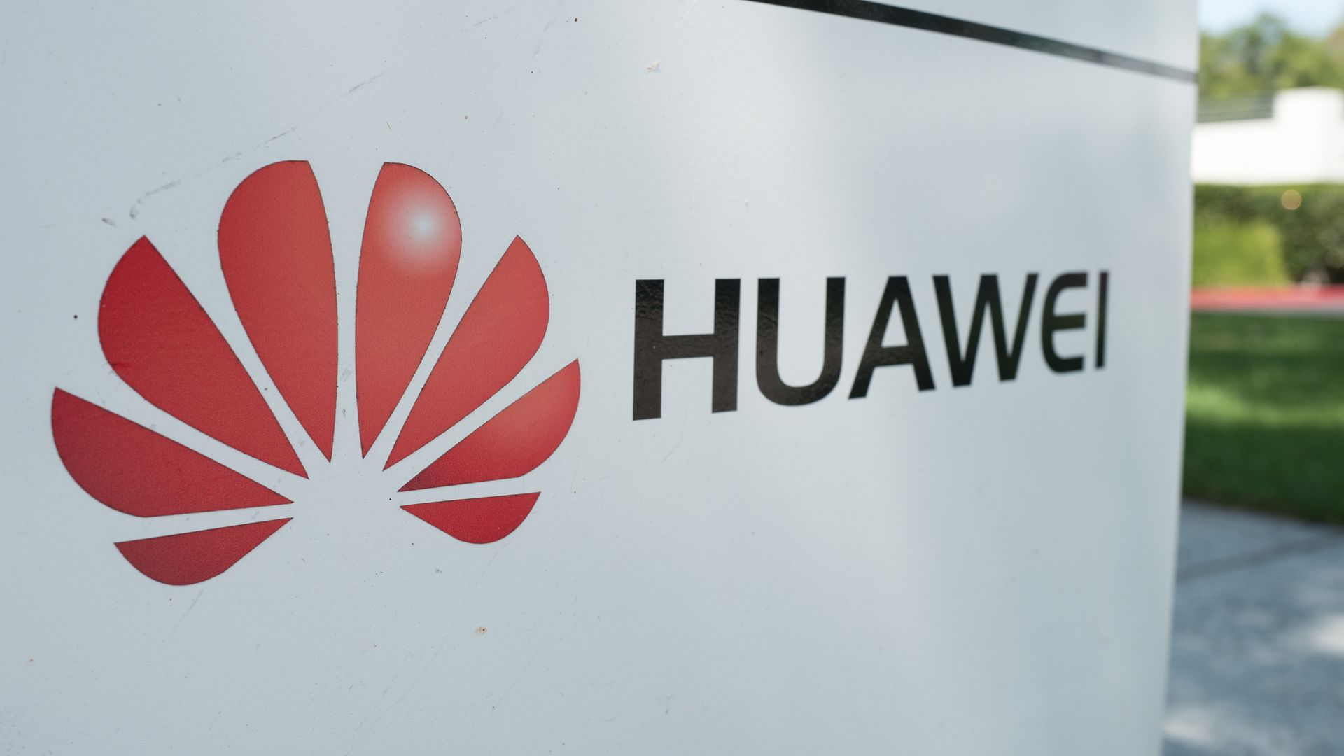 Huawei logo in Silicon Valley