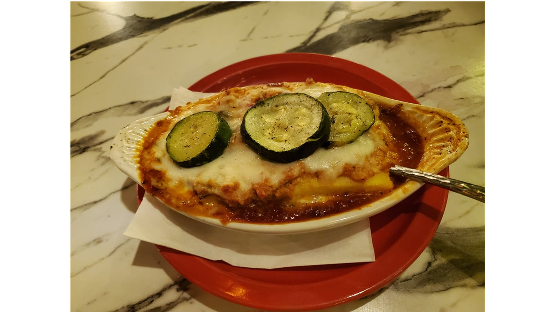 An order of polenta lasagna at Moretti's of Arlington.