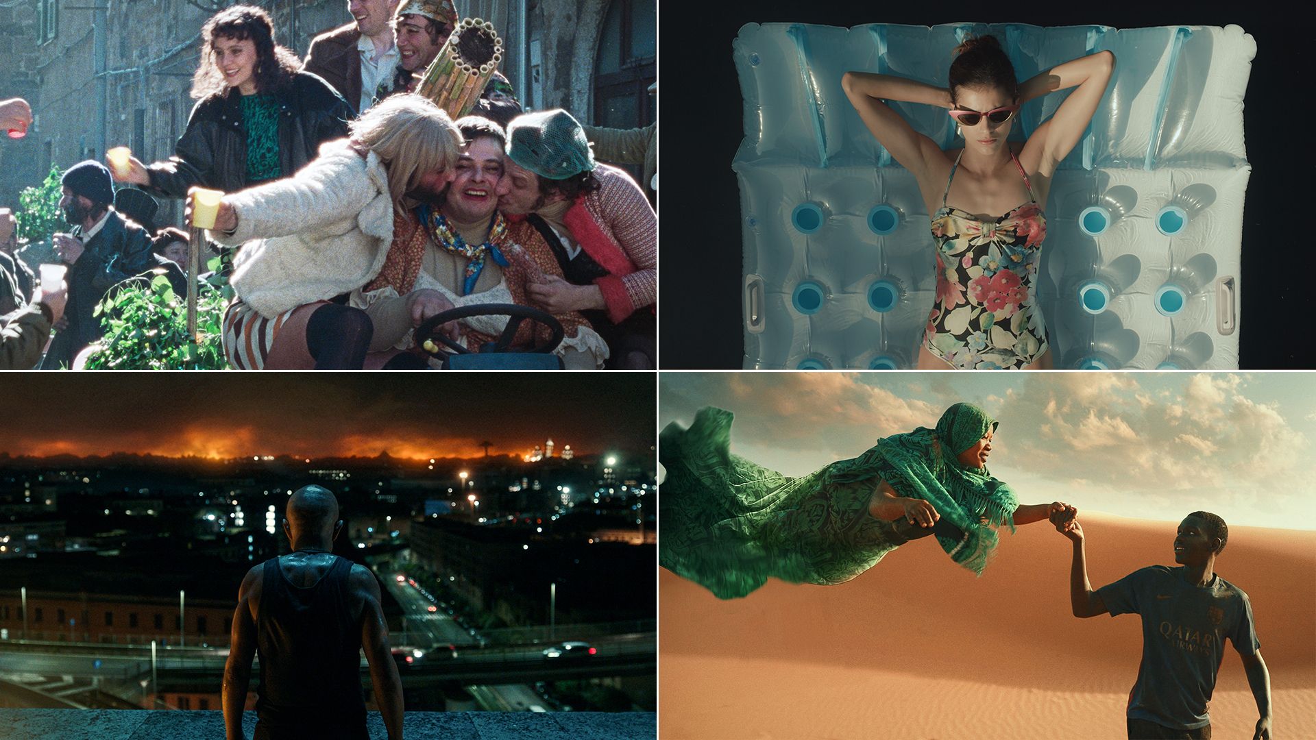 Multiple images from scenes from the movies that will premiere at the Italian Film Festival. 