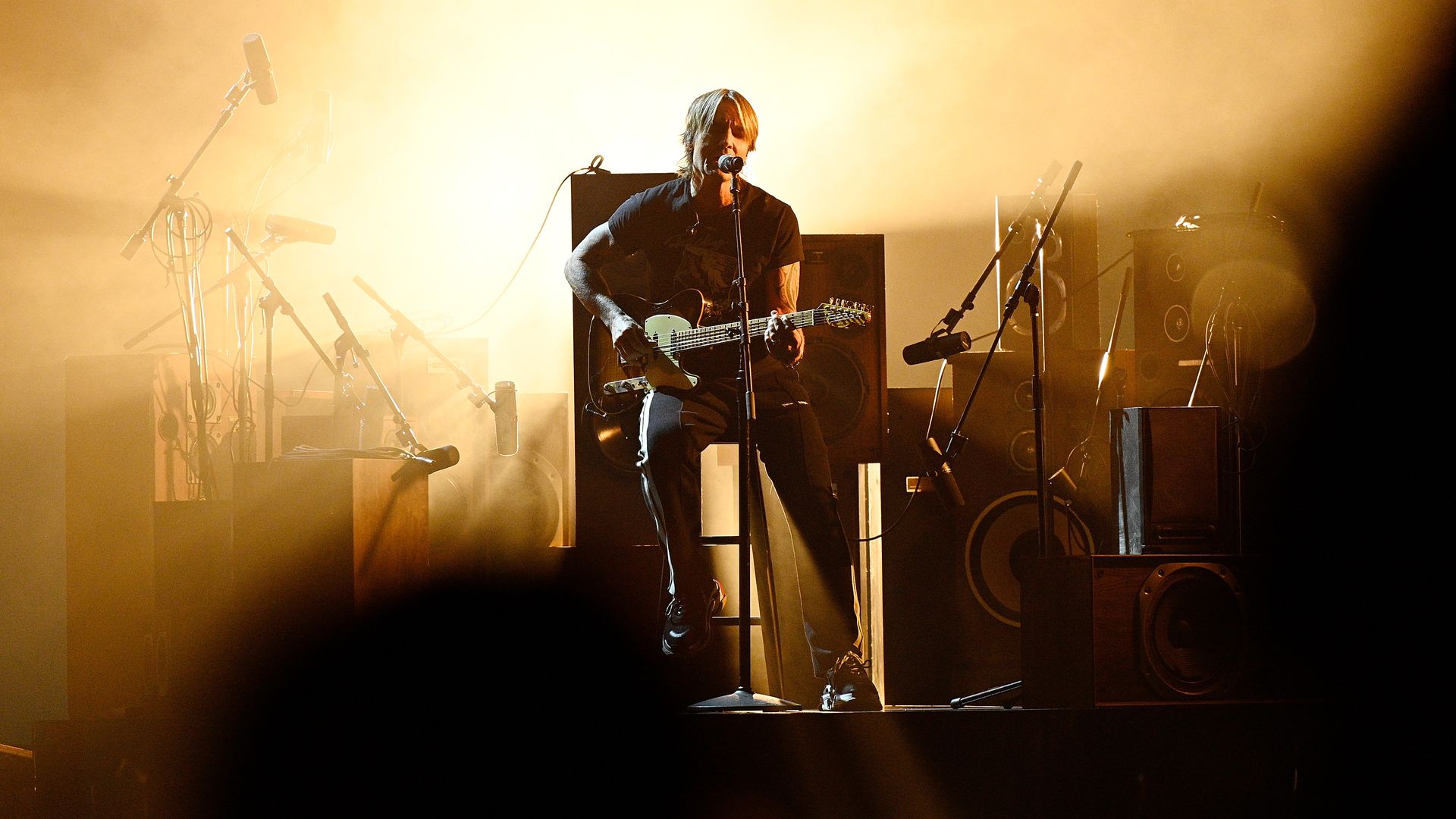 Keith Urban performs onstage during the 2024 People's Choice Country Awards at Grand Ole Opry House on September 26, 2024 in Nashville, Tennessee. 