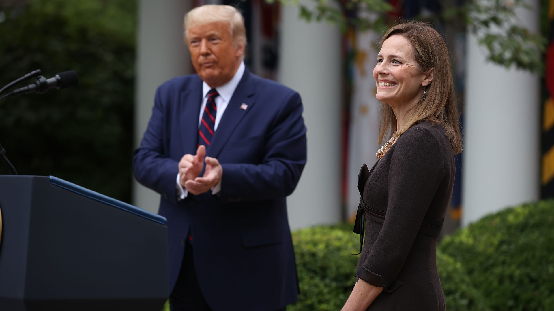 President Trump and his nominee for the Supreme Court, Amy Coney Barrett