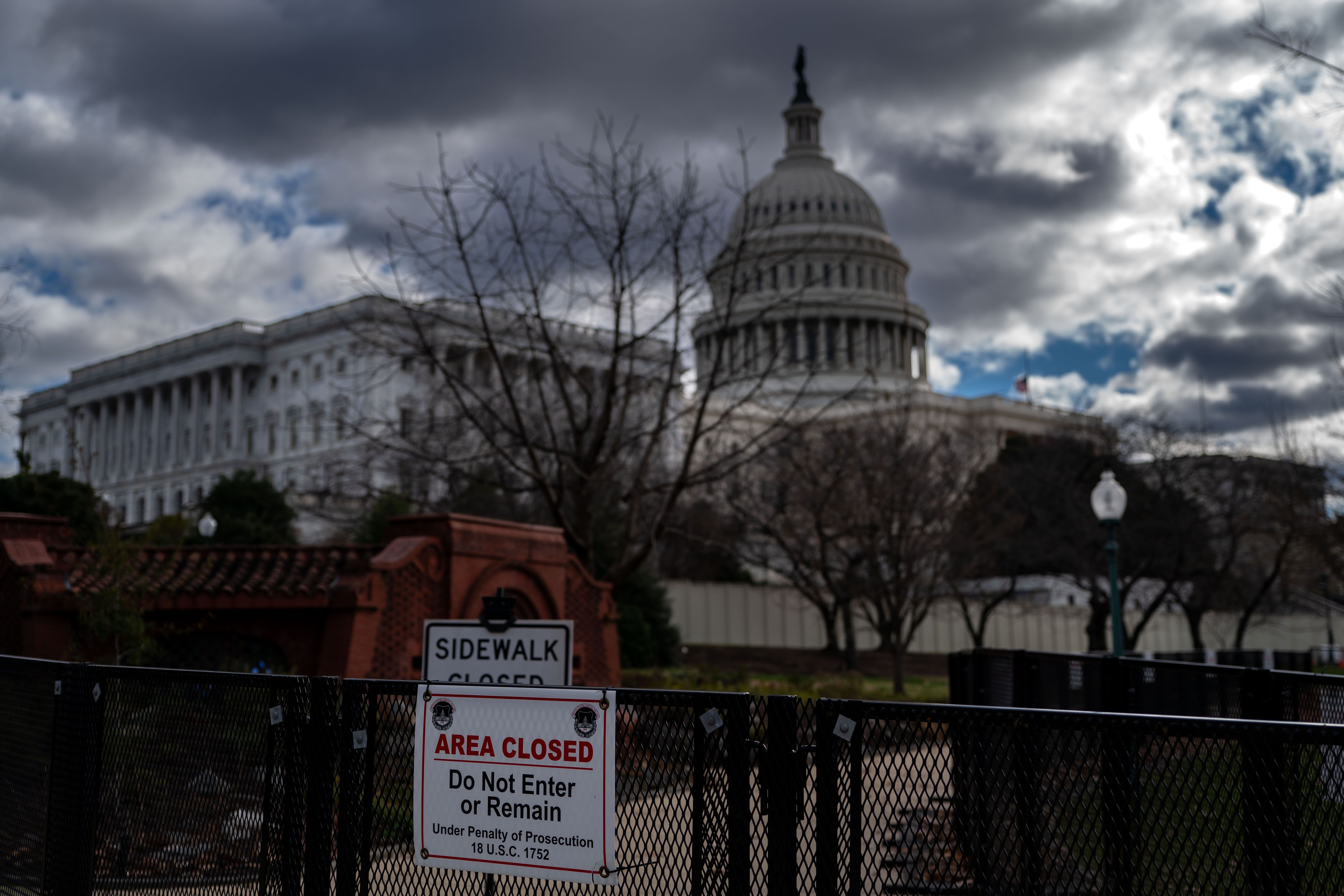 new temporary protective fencing is erected near the West Front of the U.S. Capitol Building on January 1, 2025 in Washington, DC. Along with security for the inauguration, the U.S. Capitol Building will get enhanced security protection for the January 6th, 2025 vote count to certify the election, s
