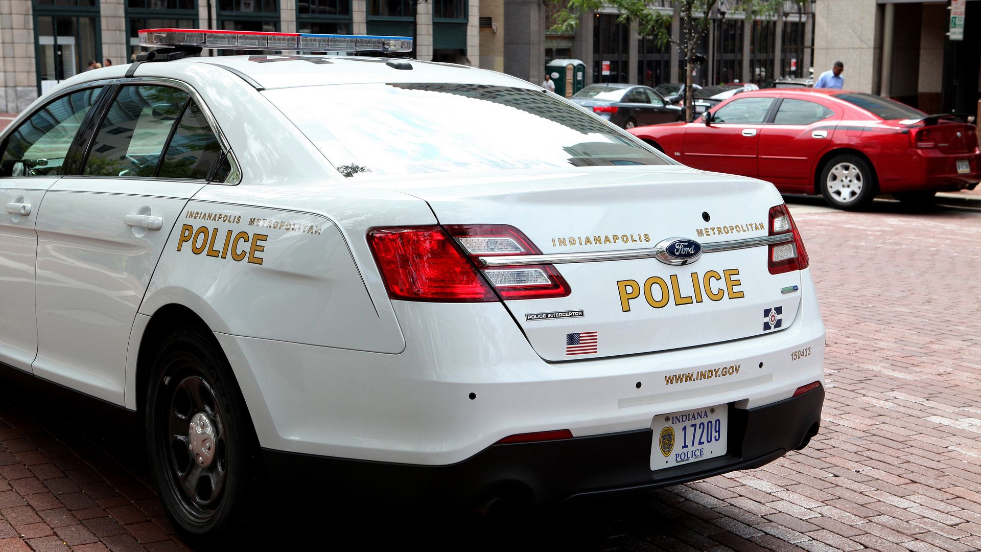 Indianapolis Police Vehicle in Monument Circle on July 16, 2015 in Indianapolis, Indiana.