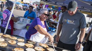 Tim Walz and pupusas